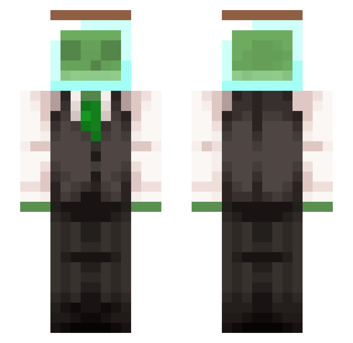 Zsolltt Minecraft skin, front and back view