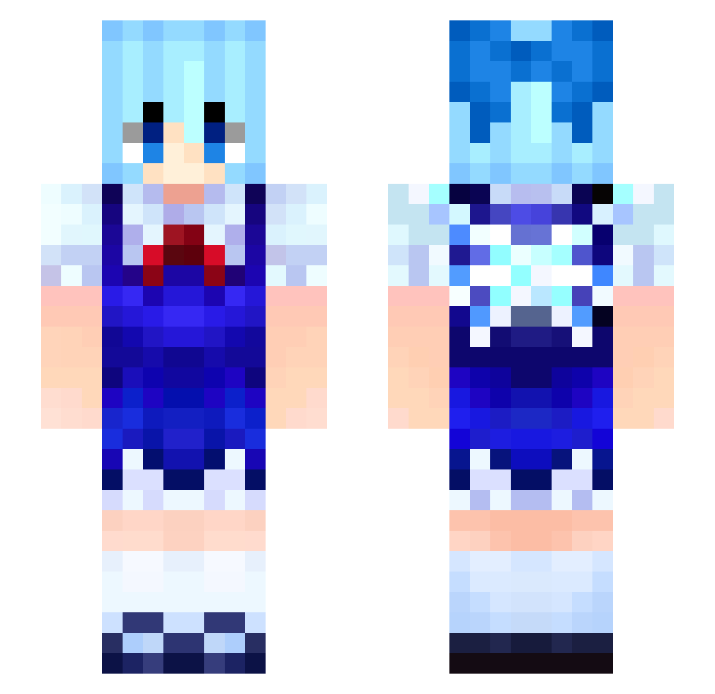 avvana Minecraft skin, front and back view