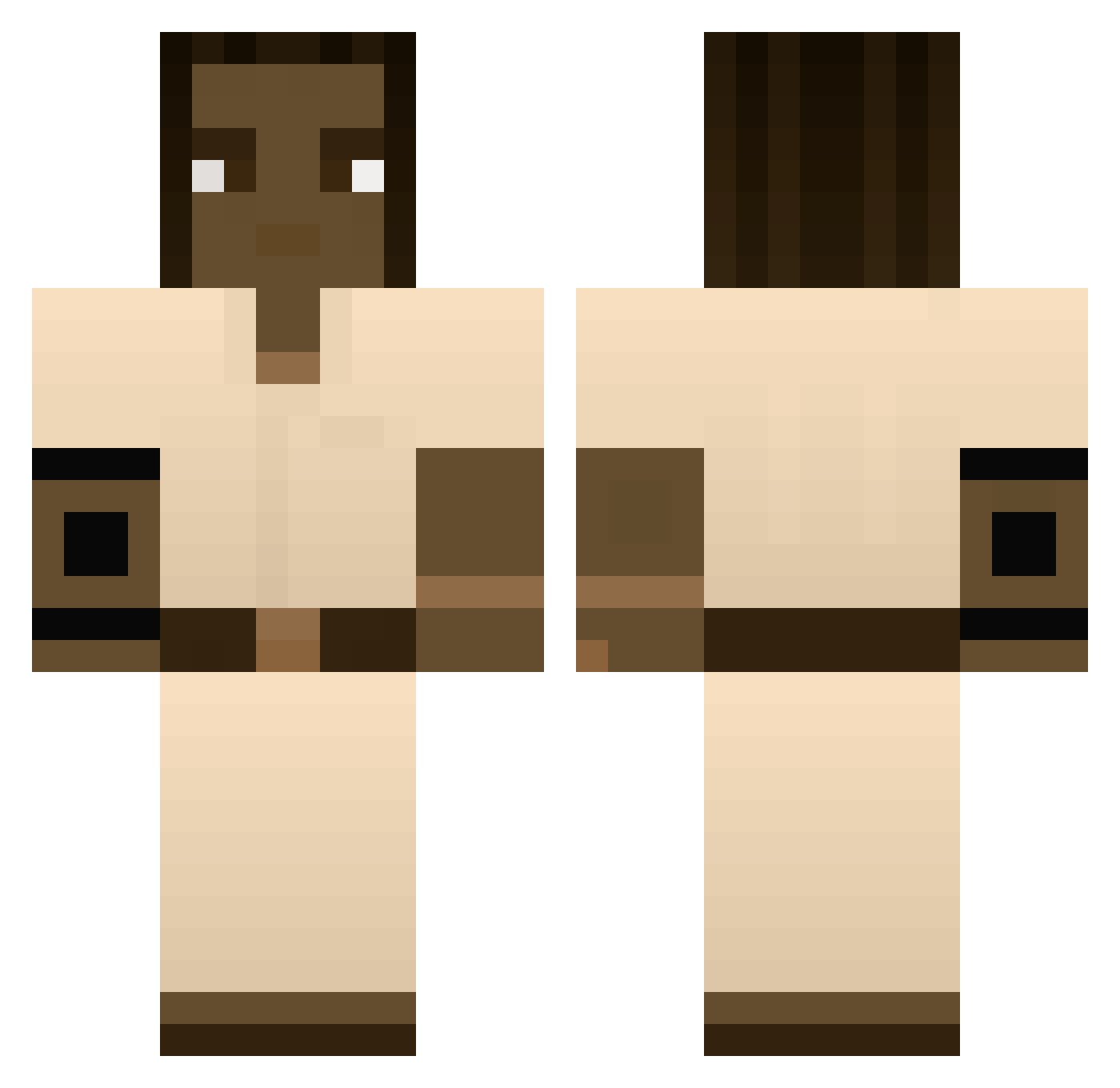 Lehve Minecraft skin, front and back view