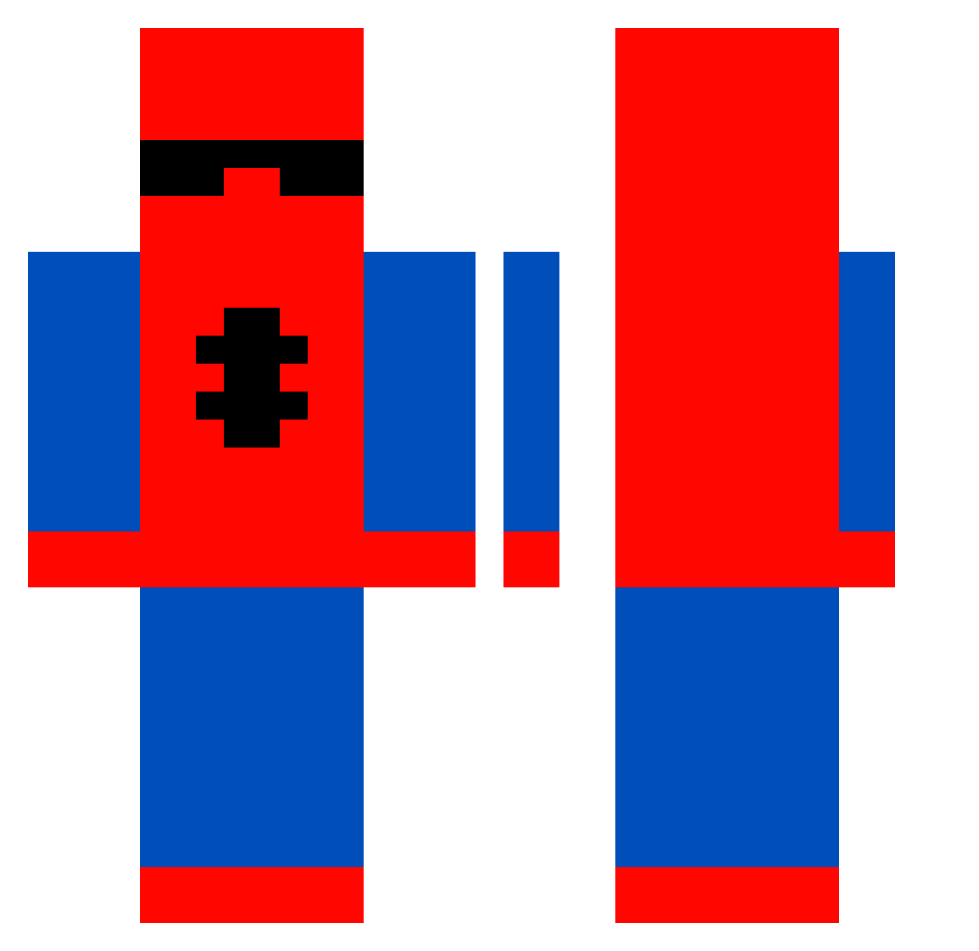 poopyweeb Minecraft skin, front and back view