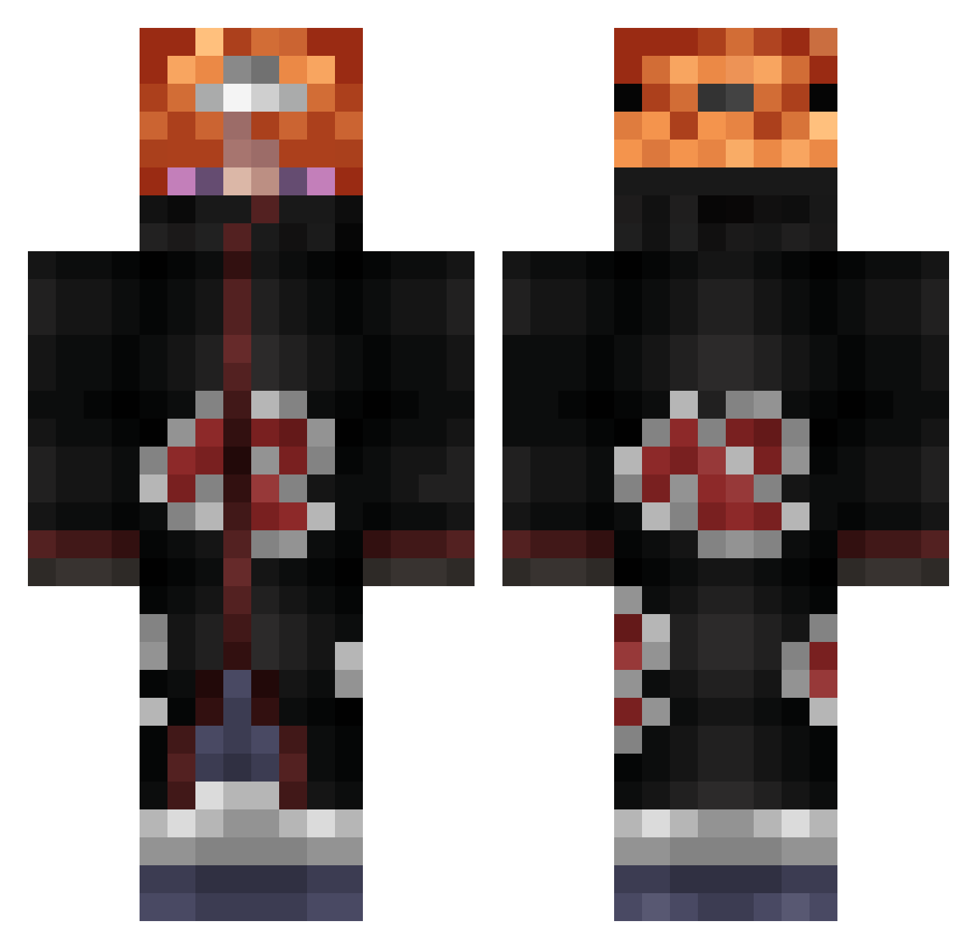 PPradical Minecraft skin, front and back view