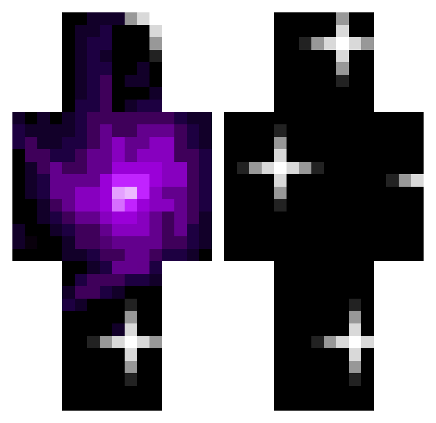 KeepinItShizzy Minecraft skin, front and back view
