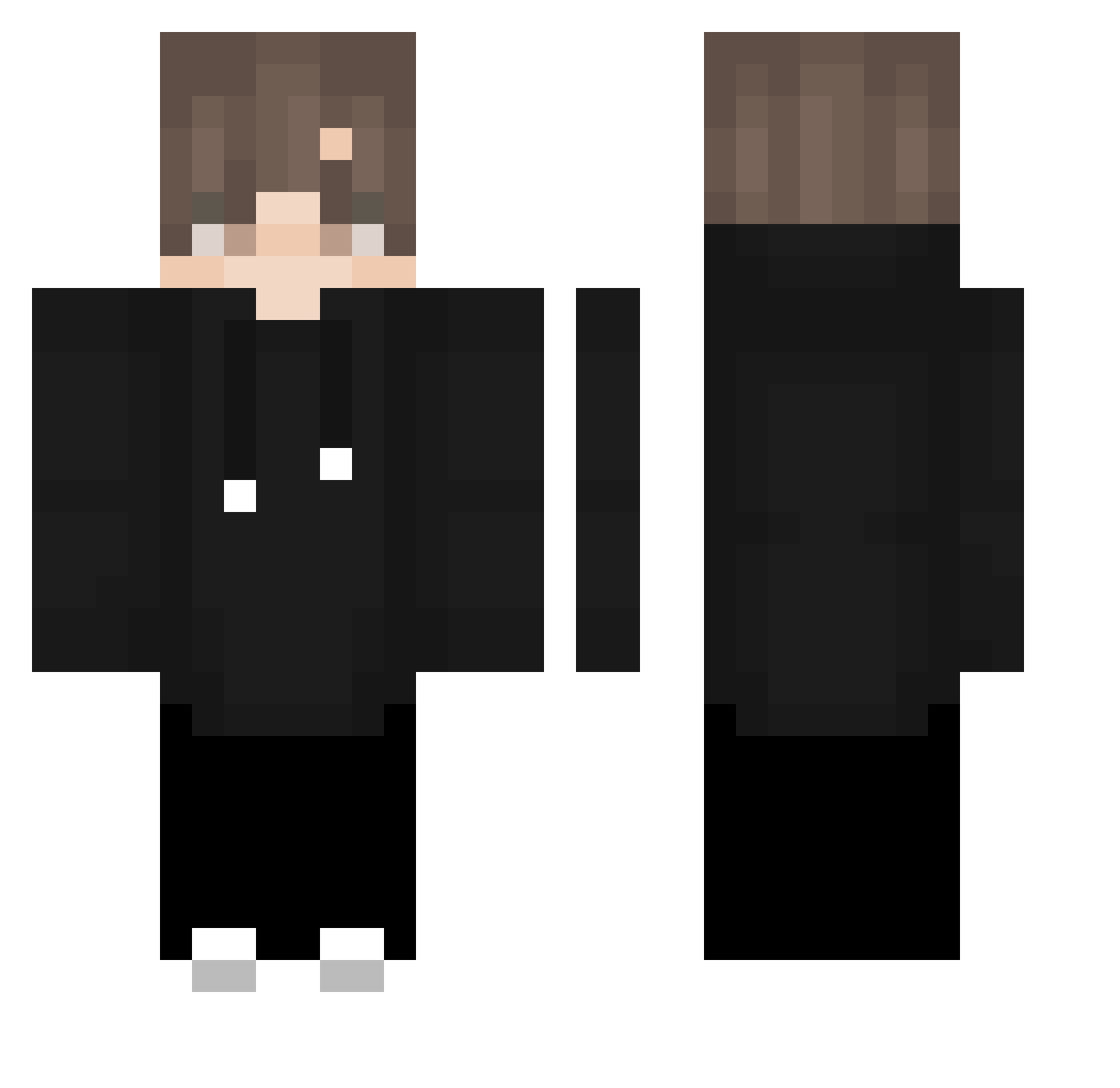 SKRT69 Minecraft skin, front and back view
