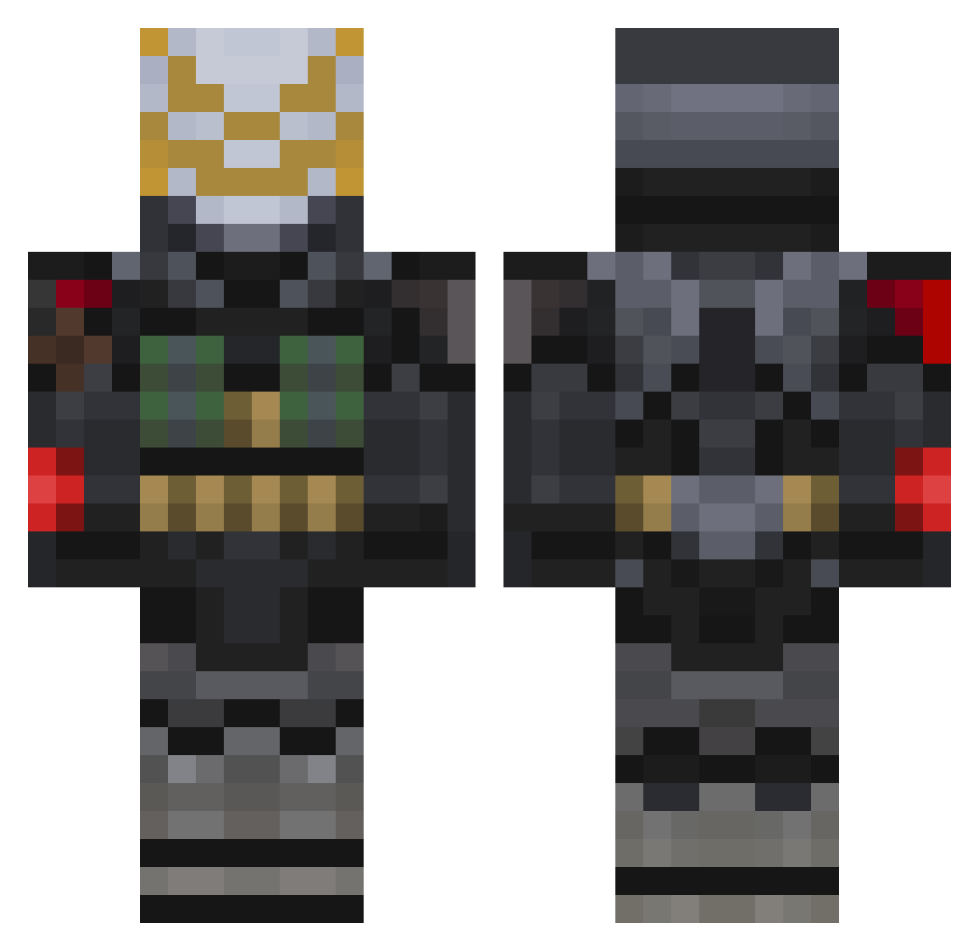 ben11rocks Minecraft skin, front and back view