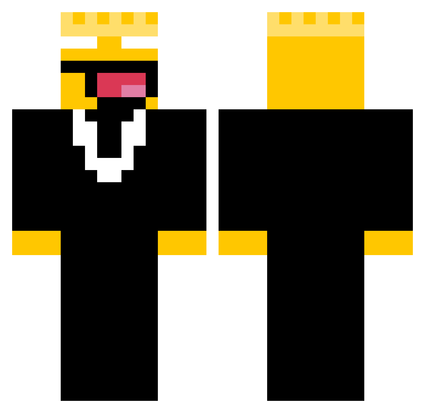 Givranoob Minecraft skin, front and back view