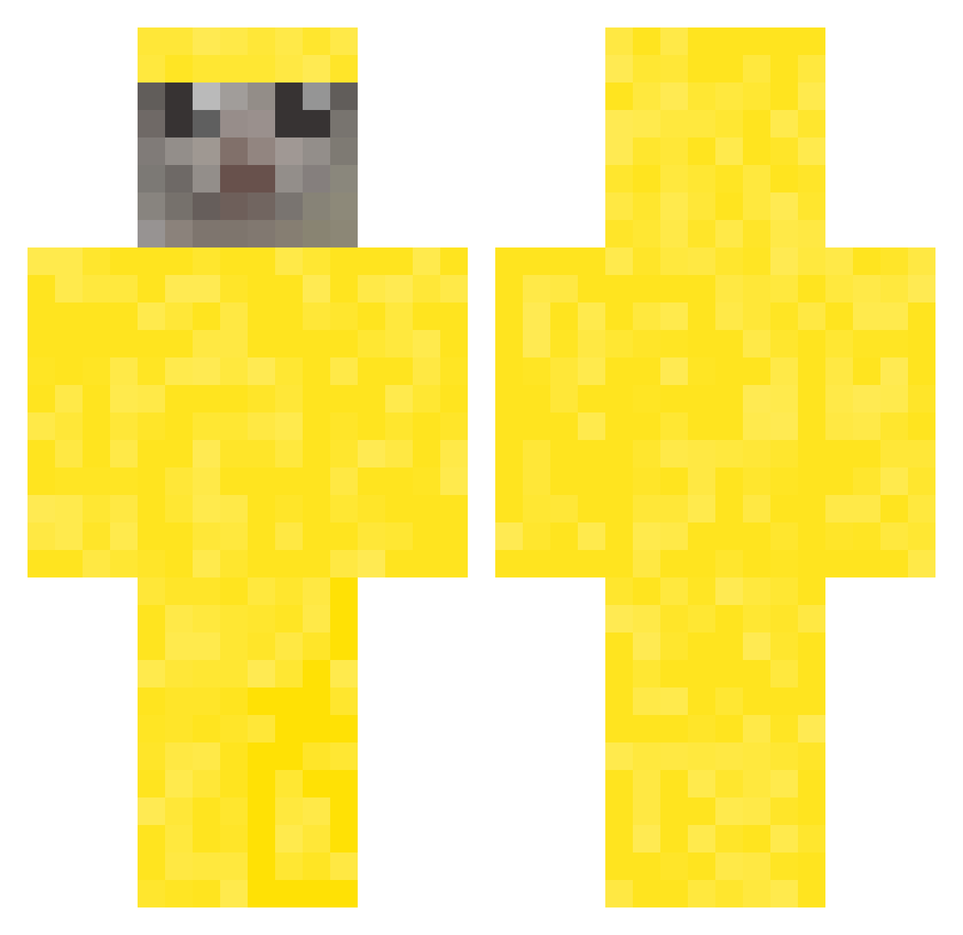 ItzKuda Minecraft skin, front and back view