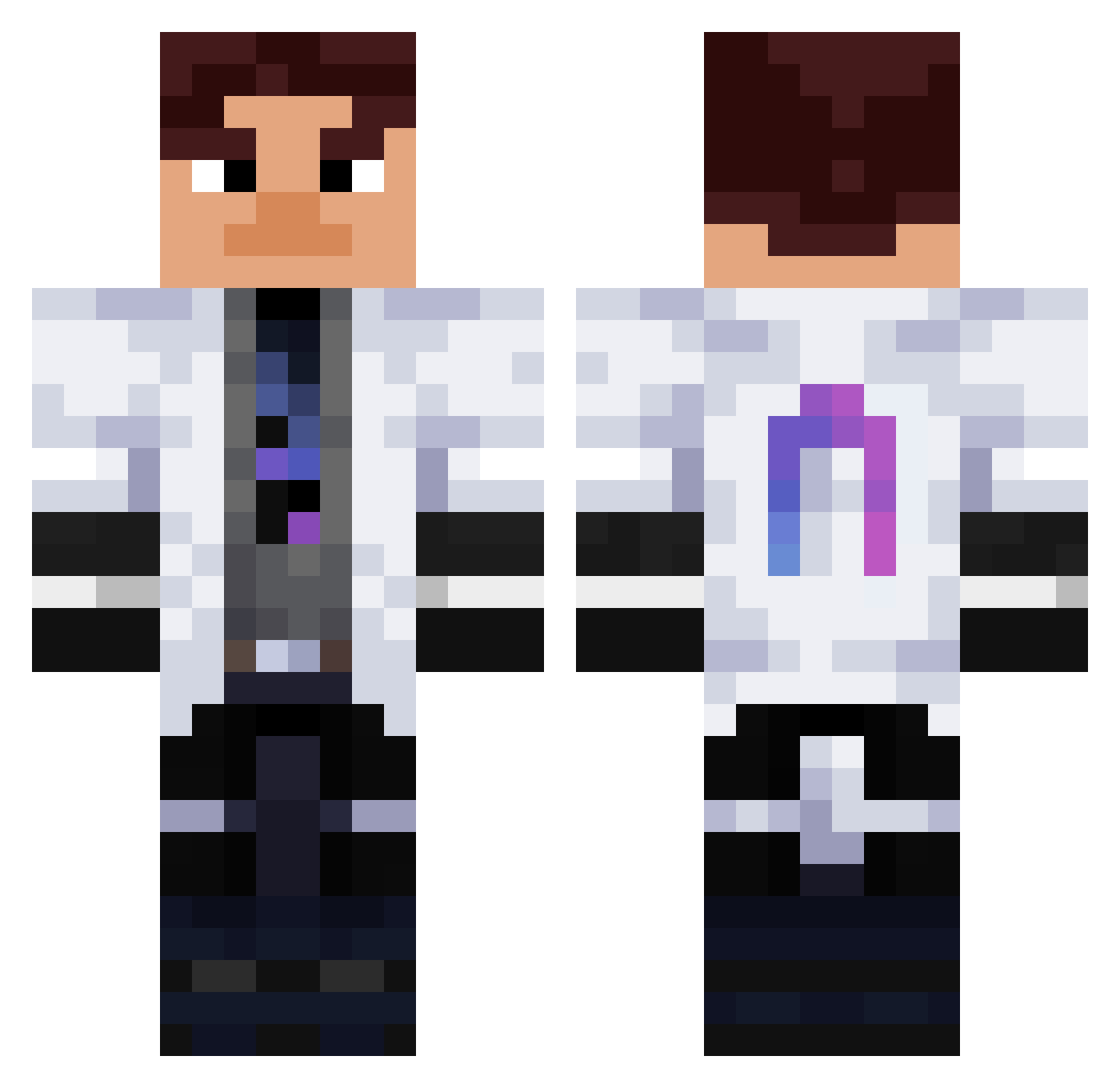 Spagety00 Minecraft skin, front and back view