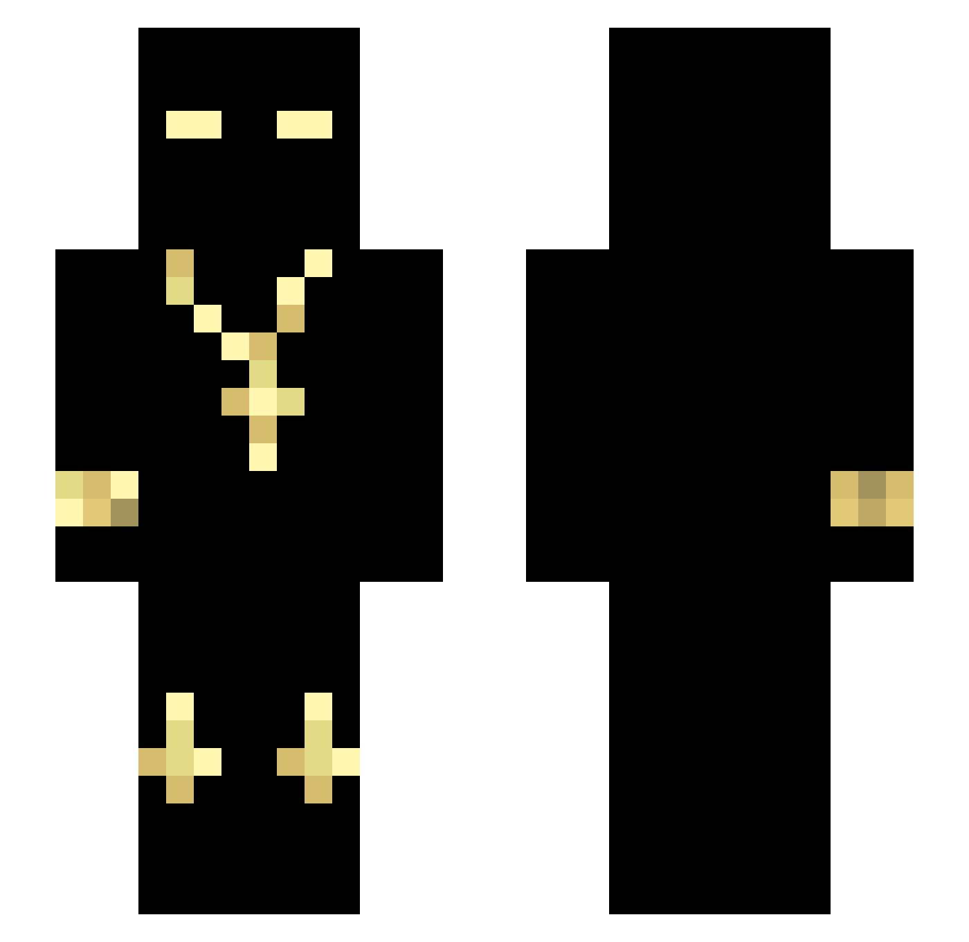 hazedreams Minecraft skin, front and back view