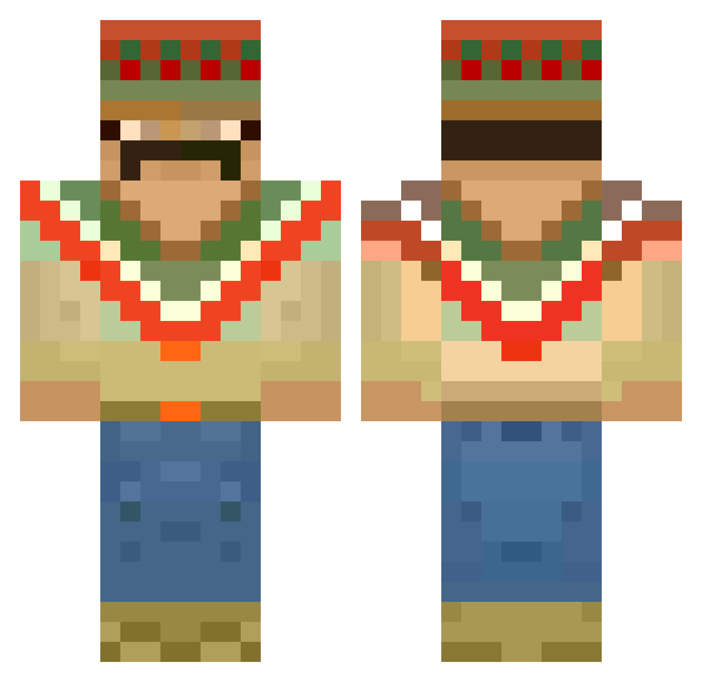 to_Hector Minecraft skin, front and back view