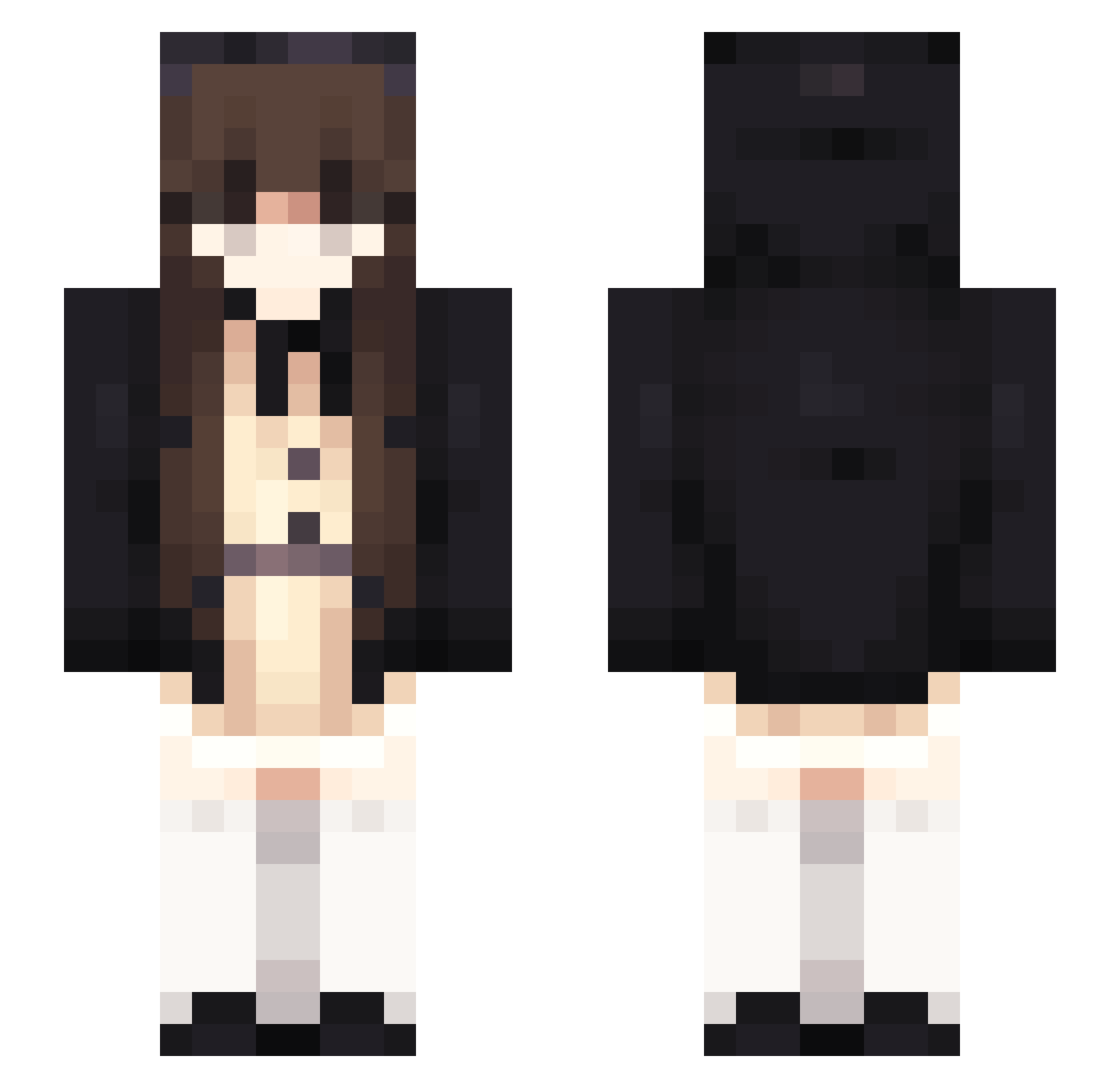 MolecularDear Minecraft skin, front and back view