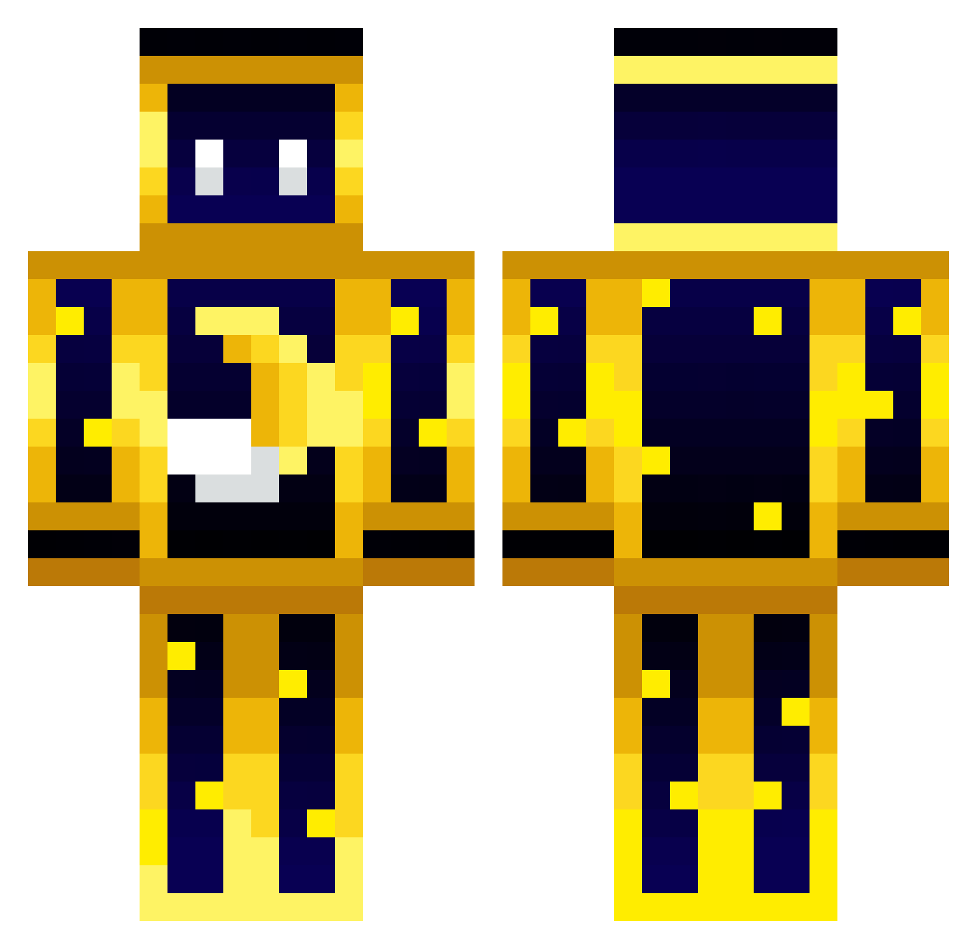 Hong_Zhen Minecraft skin, front and back view