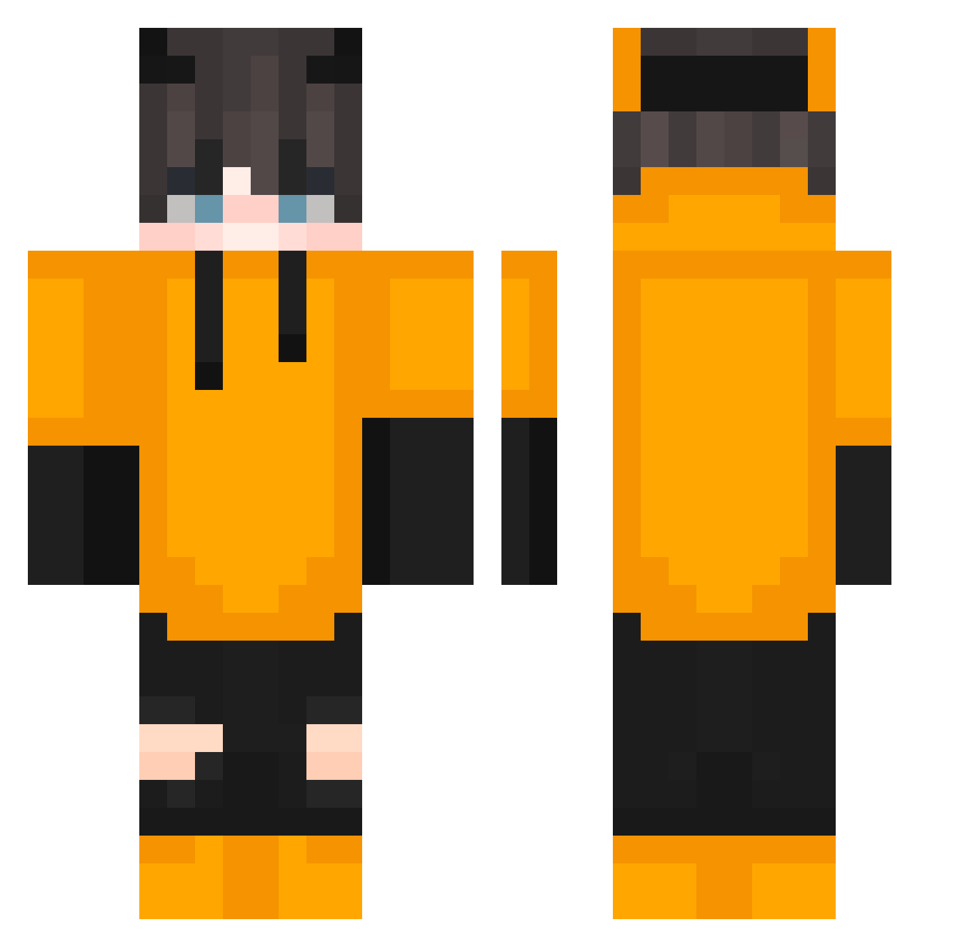 Votser Minecraft skin, front and back view