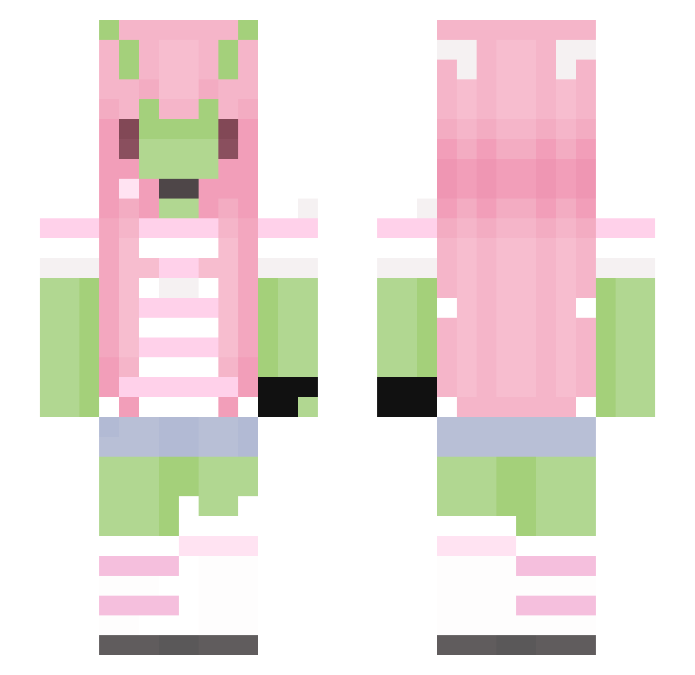 coolgirlemly Minecraft skin, front and back view