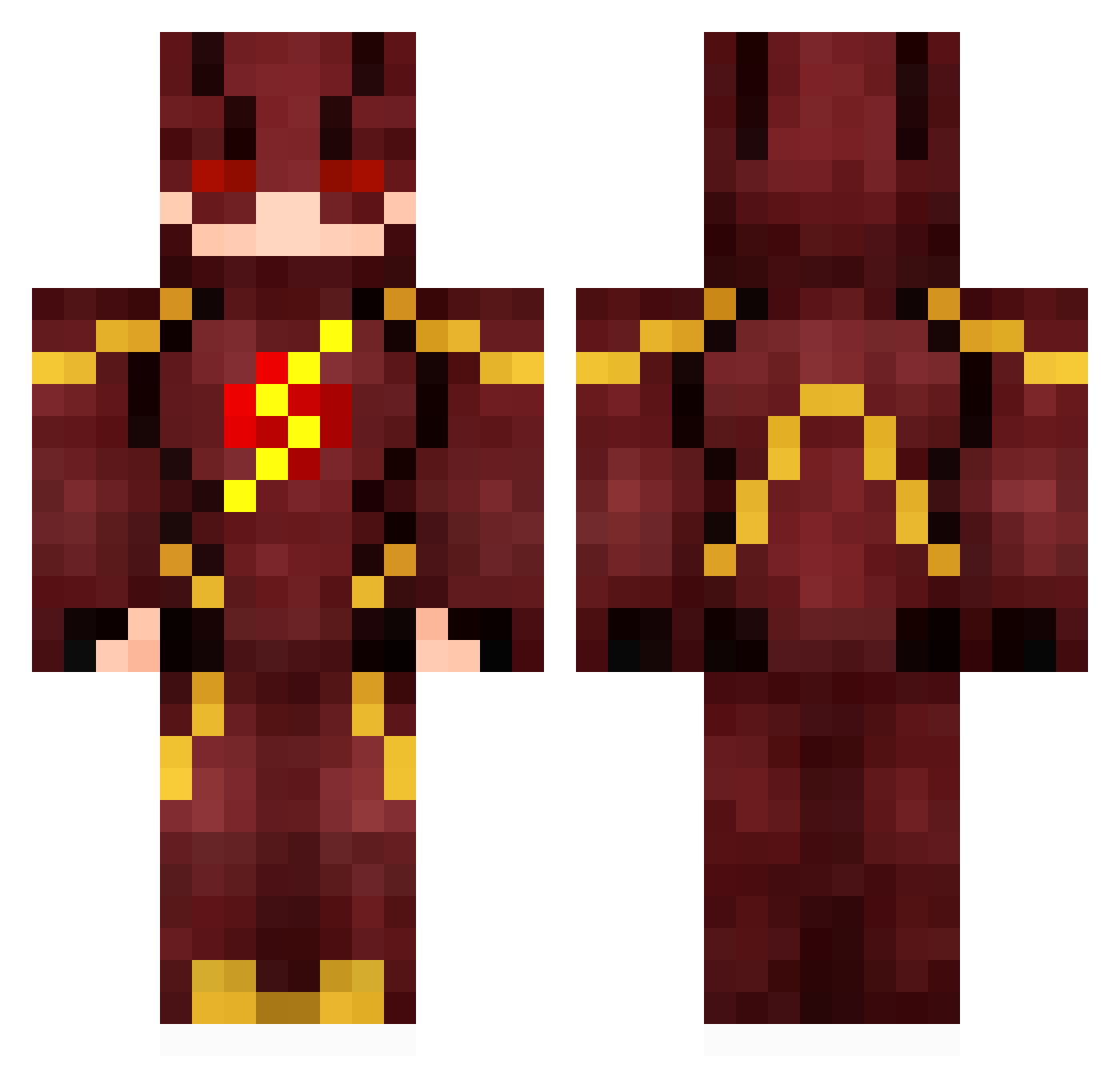 ToronFeos Minecraft skin, front and back view