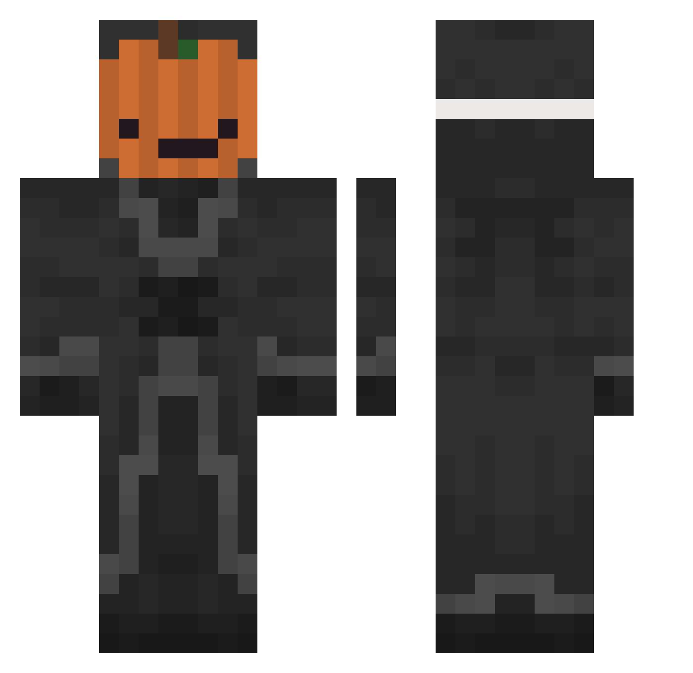 Chl3b_ Minecraft skin, front and back view