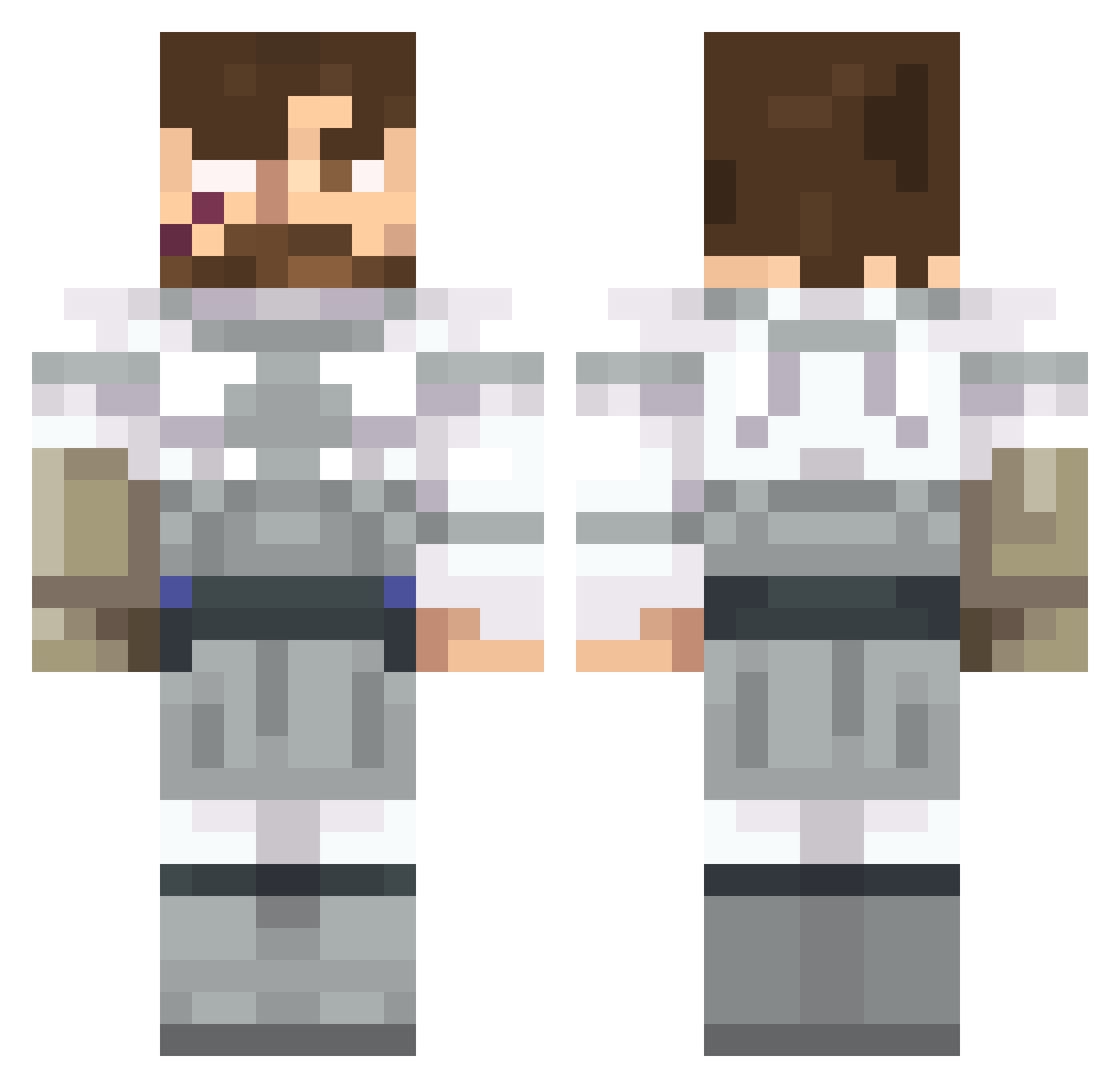 khanera Minecraft skin, front and back view