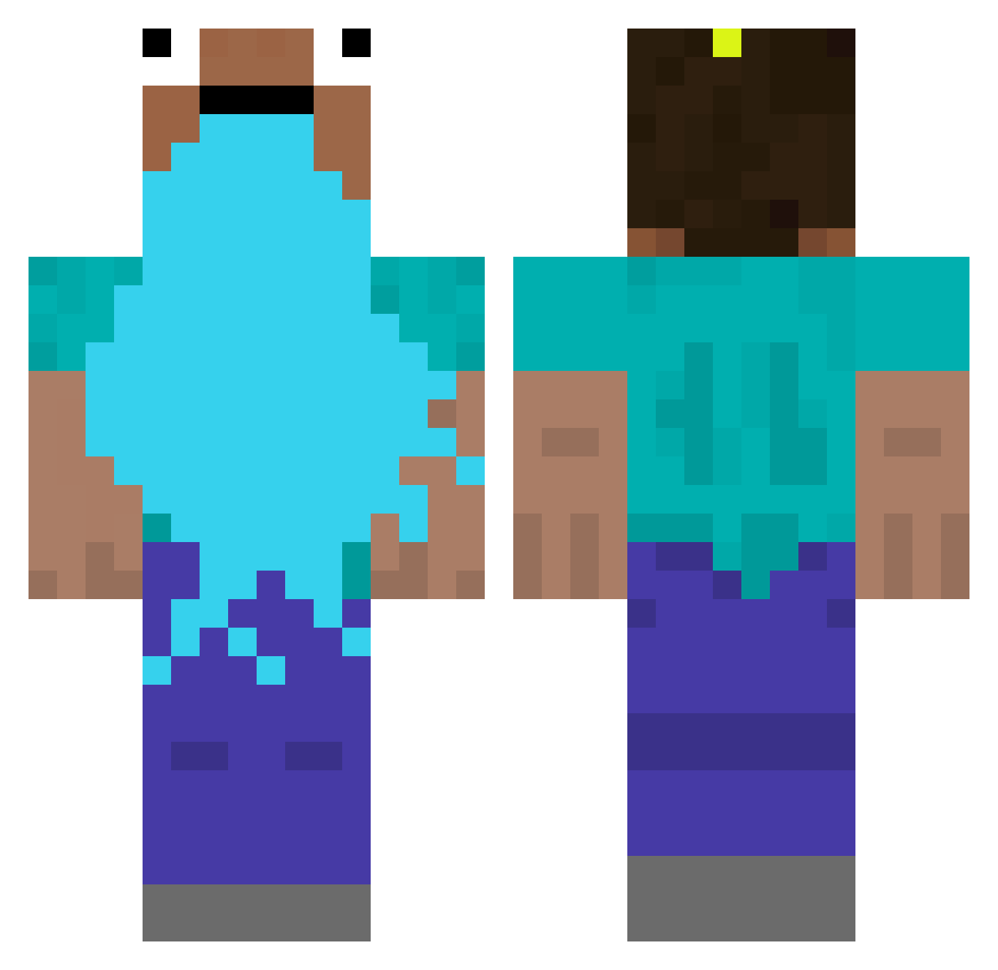 uBandido Minecraft skin, front and back view