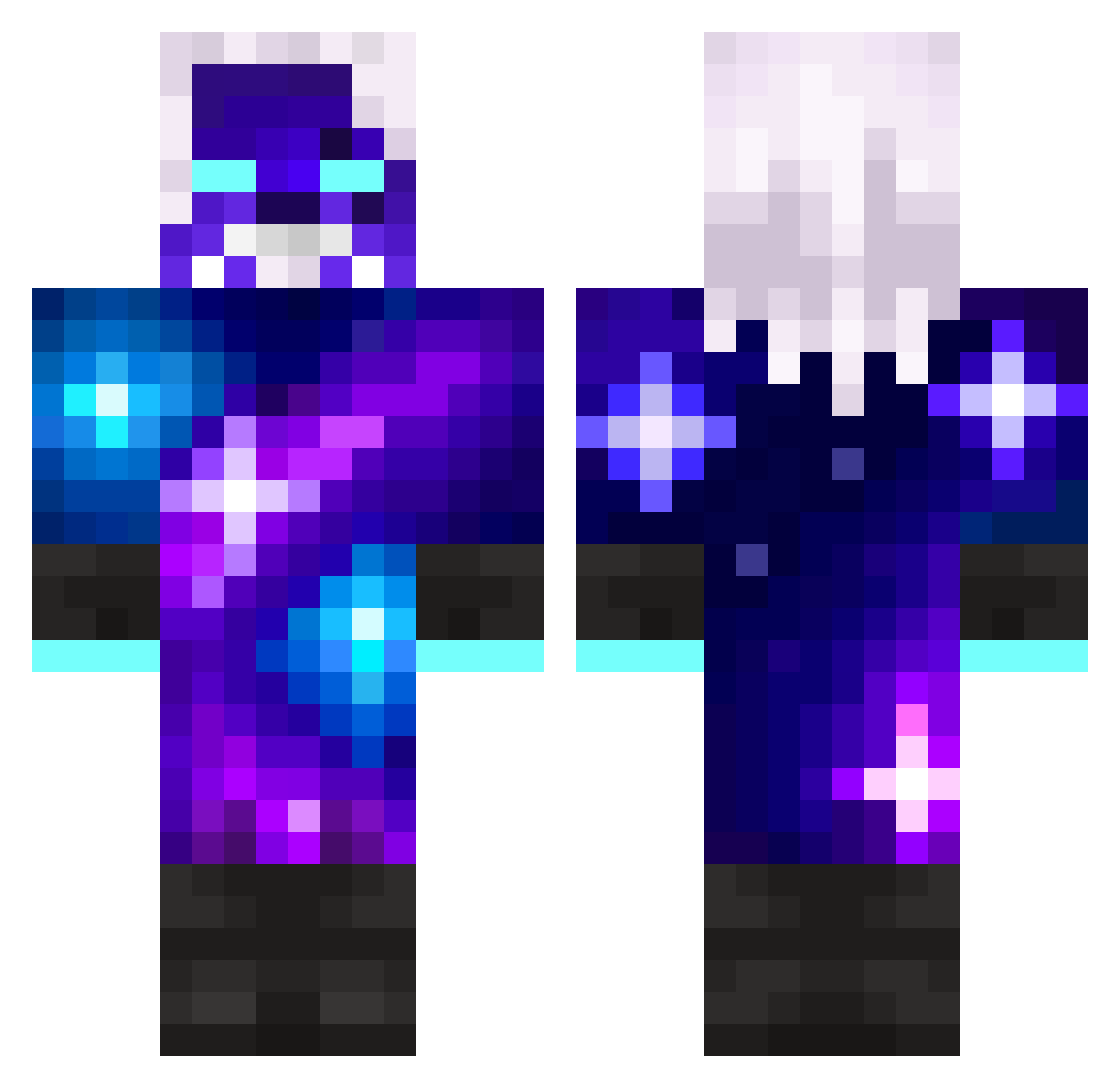 Fariis47 Minecraft skin, front and back view