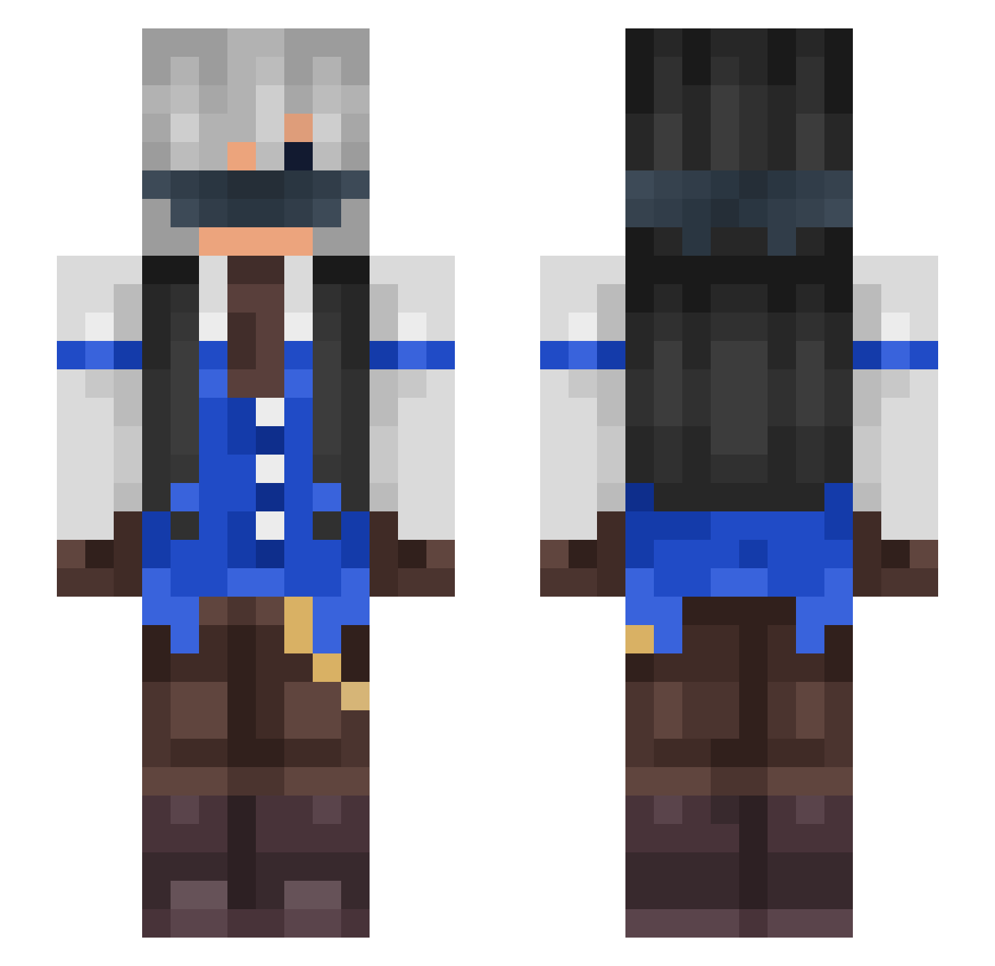 shadow_mooncake Minecraft skin, front and back view