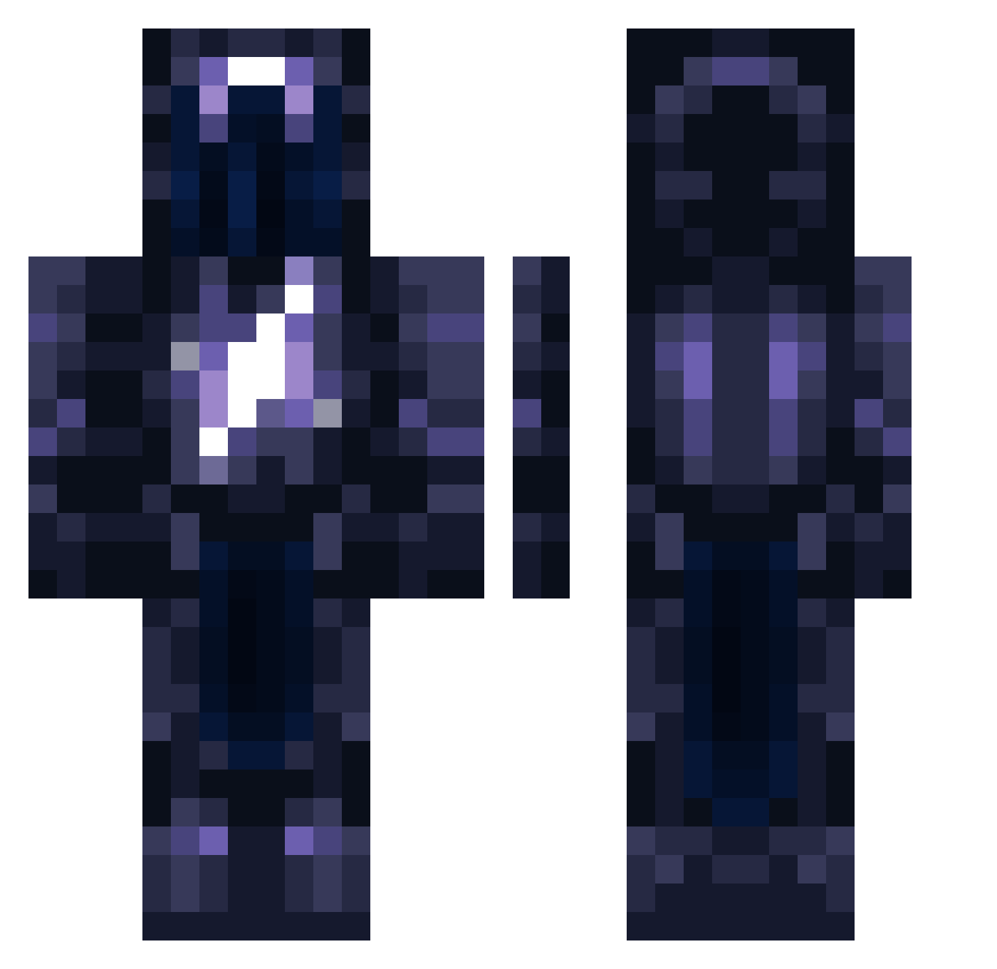 SerGABE Minecraft skin, front and back view