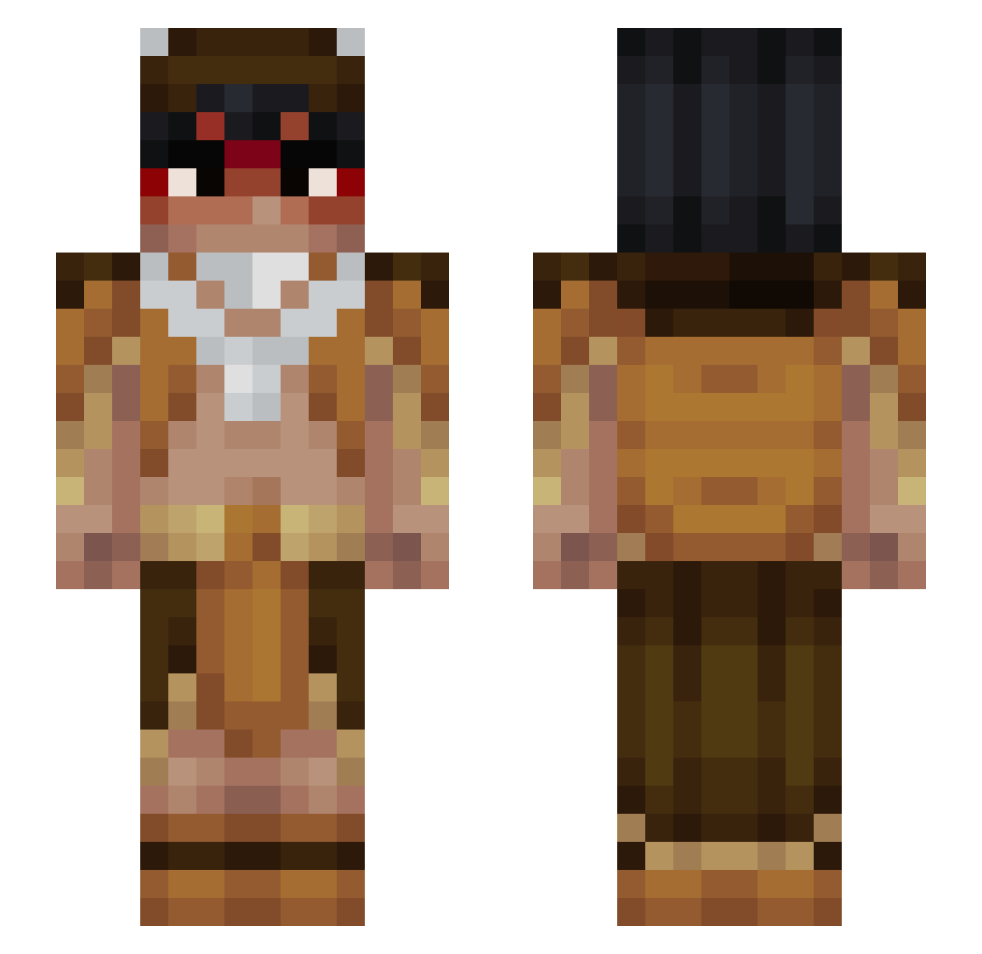 Neibalry1 Minecraft skin, front and back view