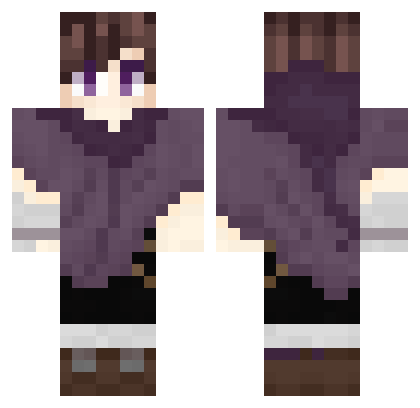 AlternateGallade Minecraft skin, front and back view