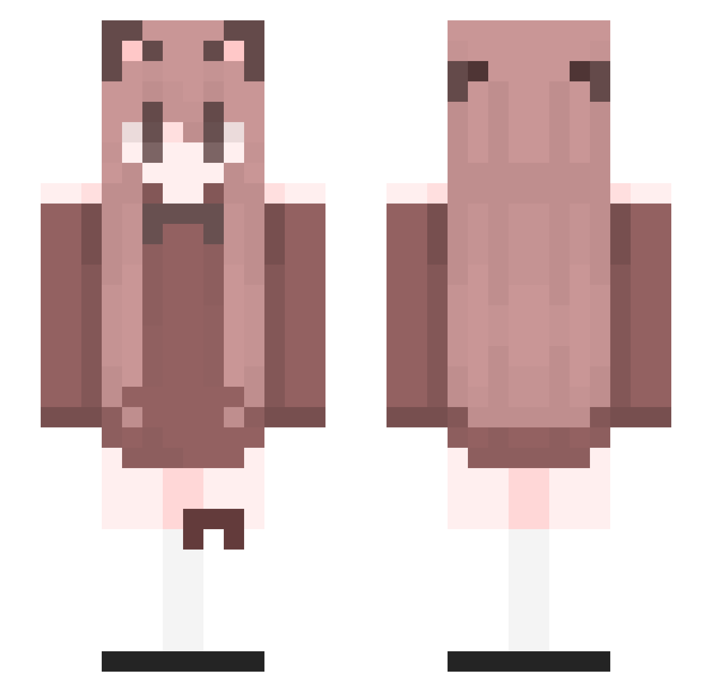 DYHXL Minecraft skin, front and back view