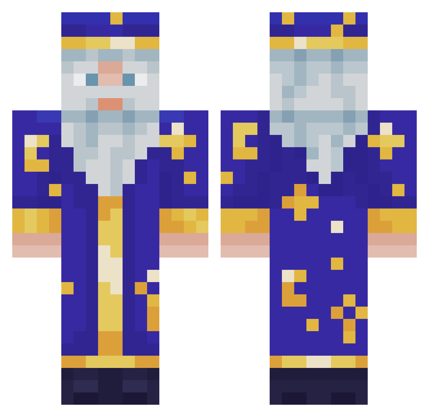 TatsnCats Minecraft skin, front and back view