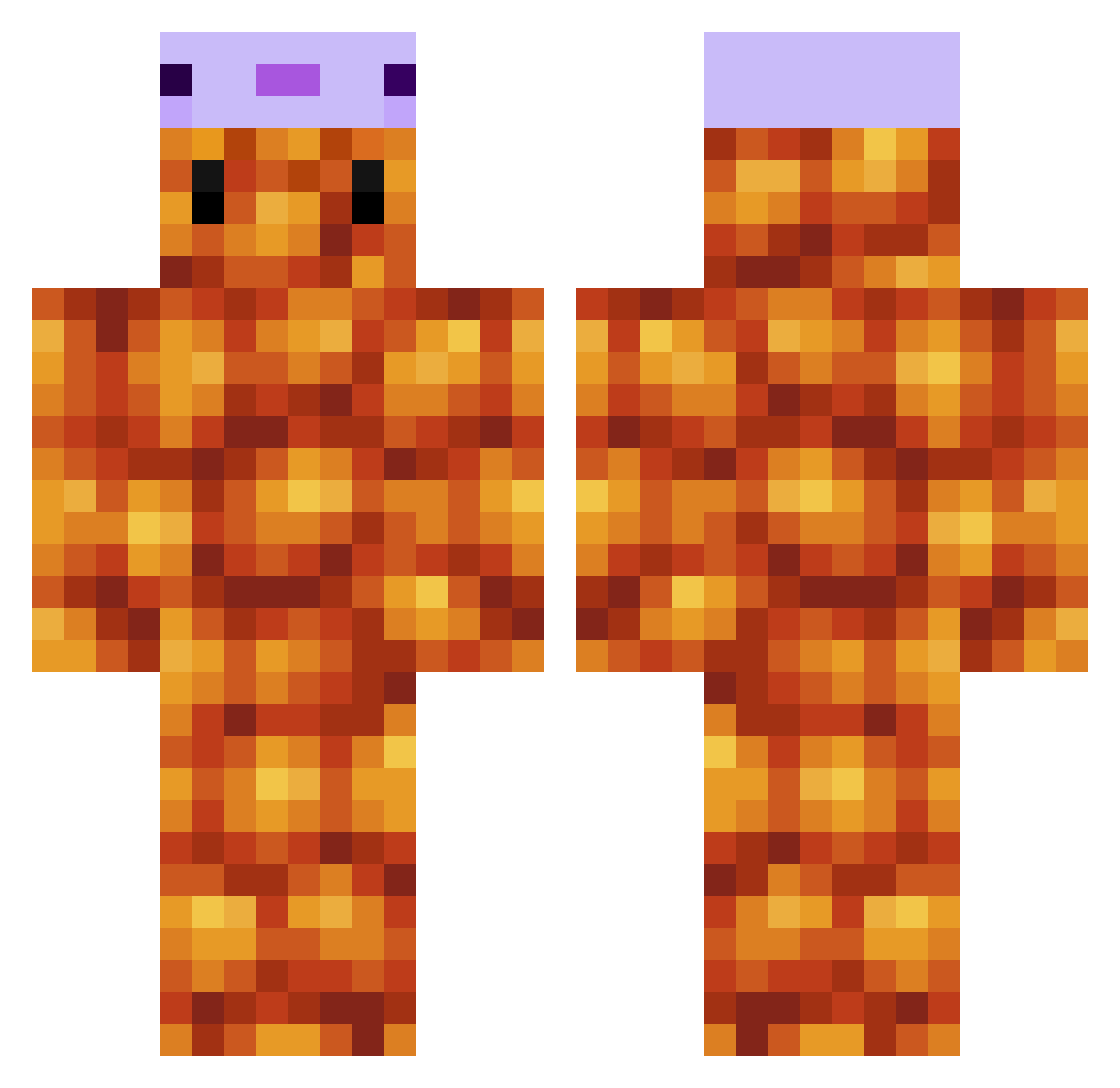 YOURAVERAGEBEAN2 Minecraft skin, front and back view