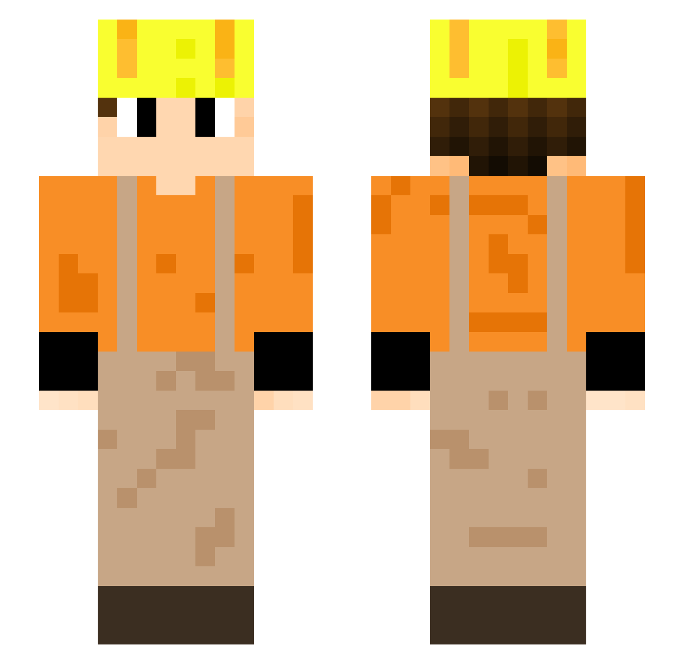Dadozz Minecraft skin, front and back view