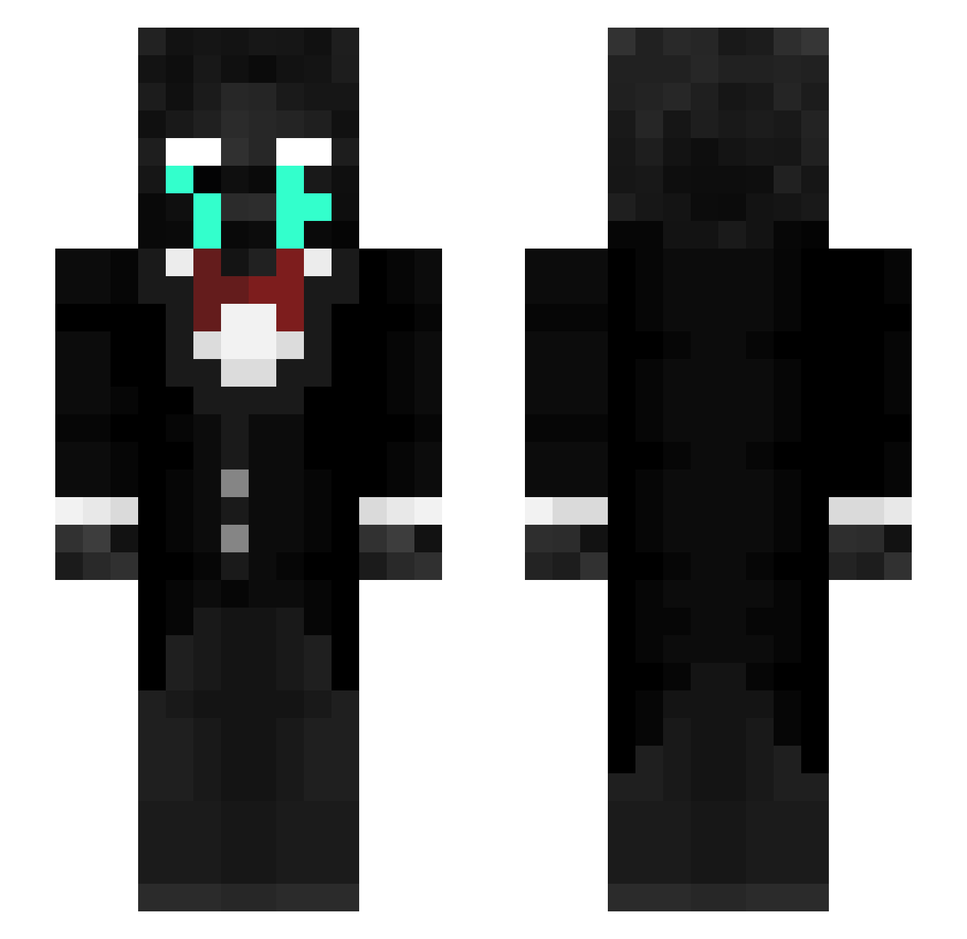 AshtonzZZzz Minecraft skin, front and back view