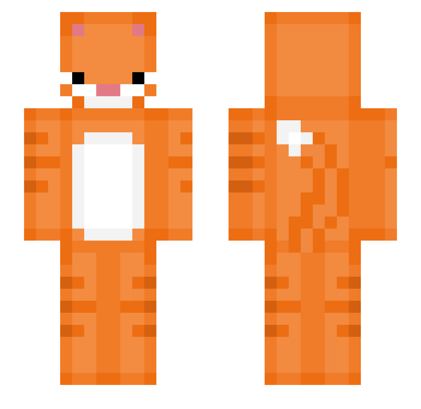 mlssie Minecraft skin, front and back view