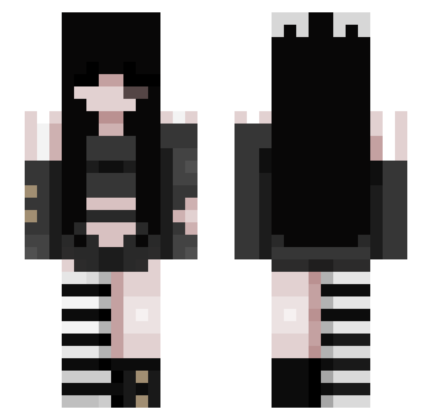 SlimeGoober Minecraft skin, front and back view