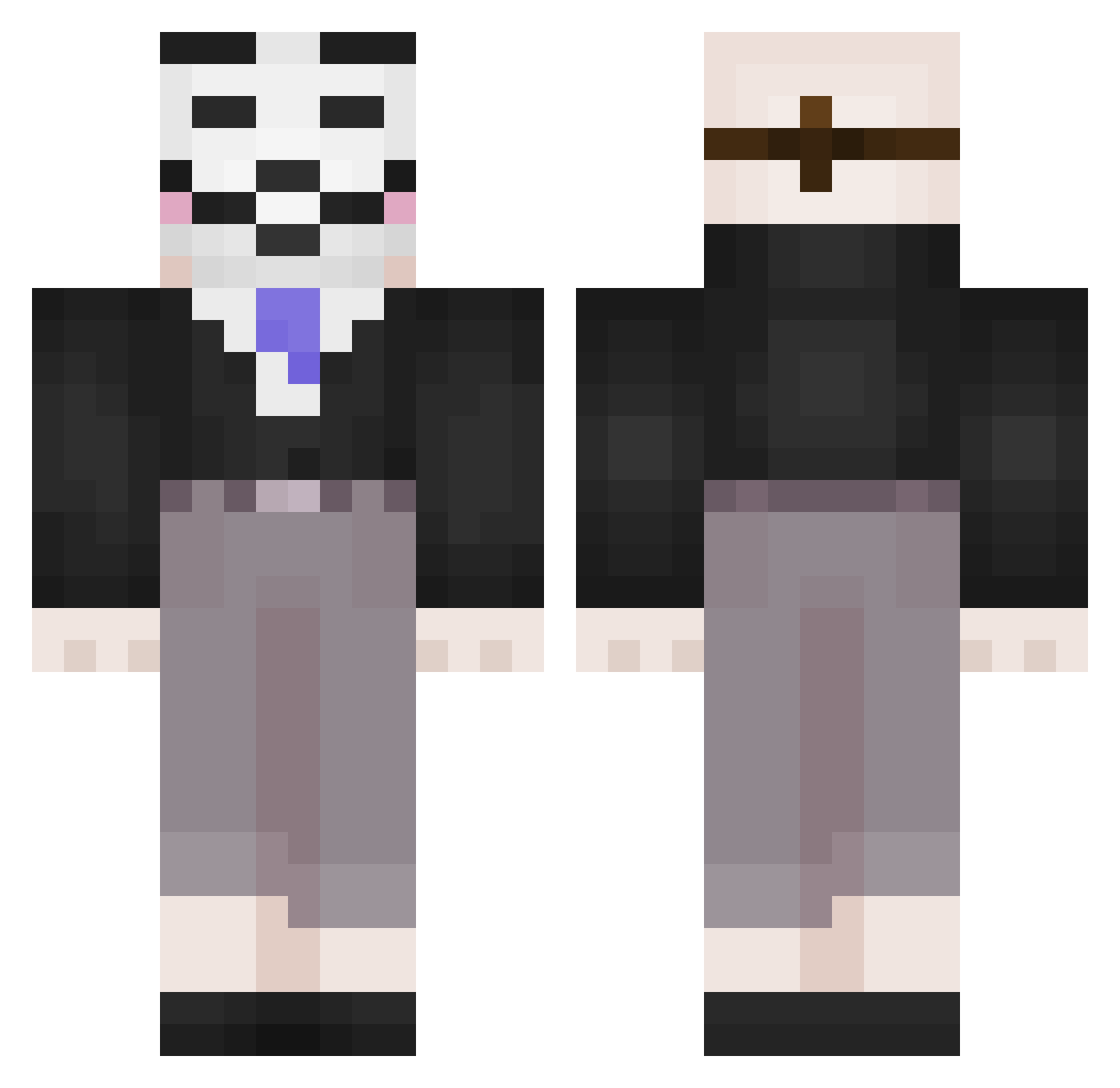 ORHD Minecraft skin, front and back view