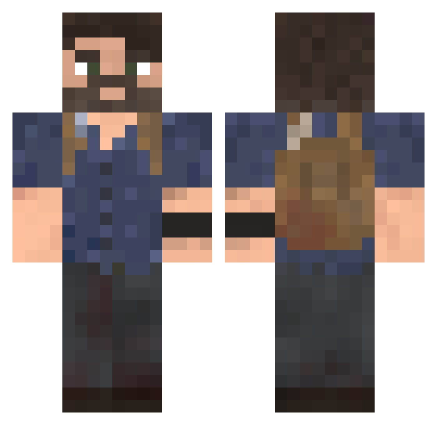 allananana Minecraft skin, front and back view