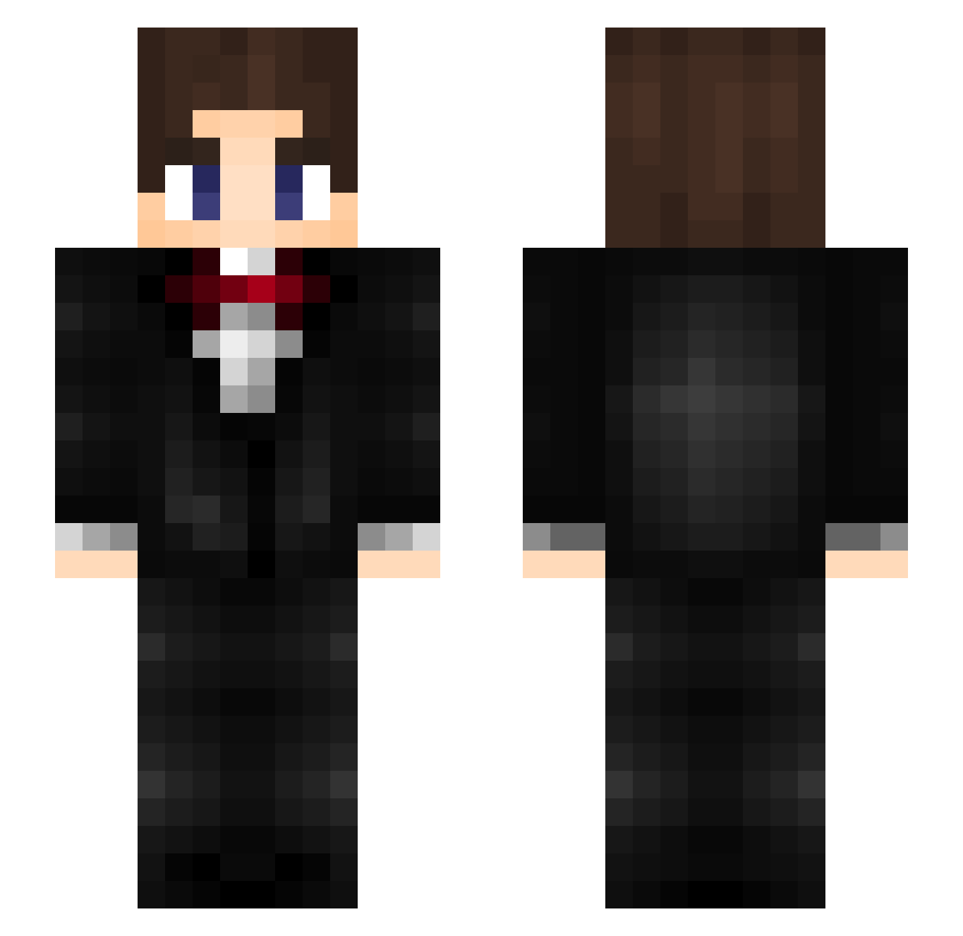 quincs Minecraft skin, front and back view