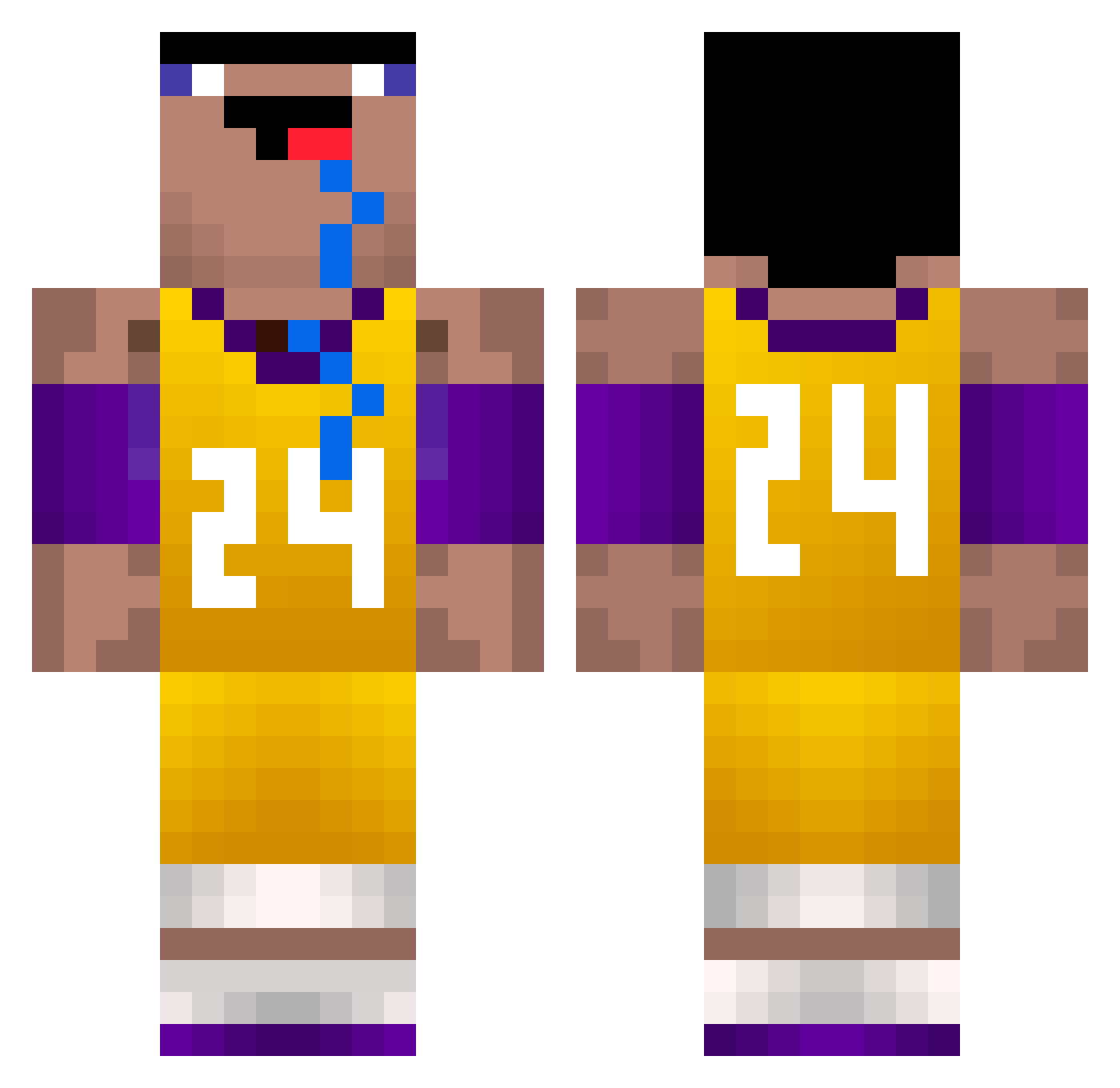 k_llx Minecraft skin, front and back view