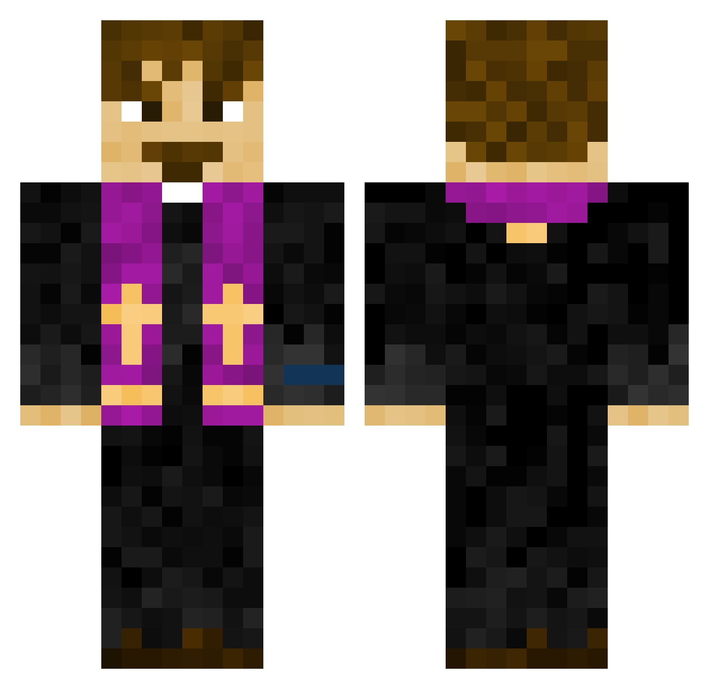 1nices_Louis Minecraft skin, front and back view