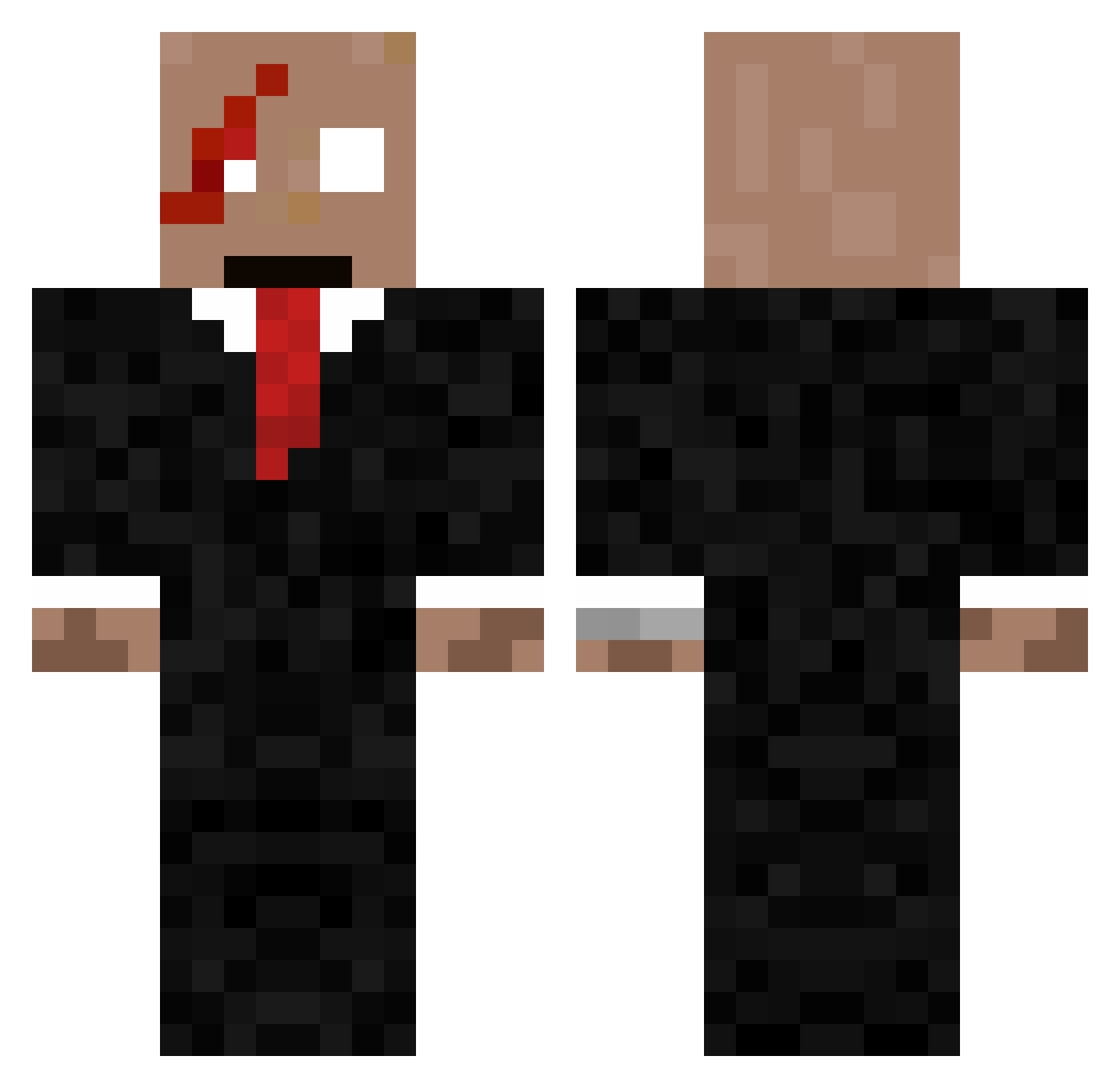 pugdude54321 Minecraft skin, front and back view