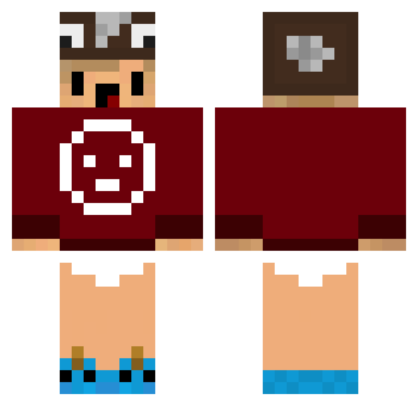 kleinesbaby Minecraft skin, front and back view
