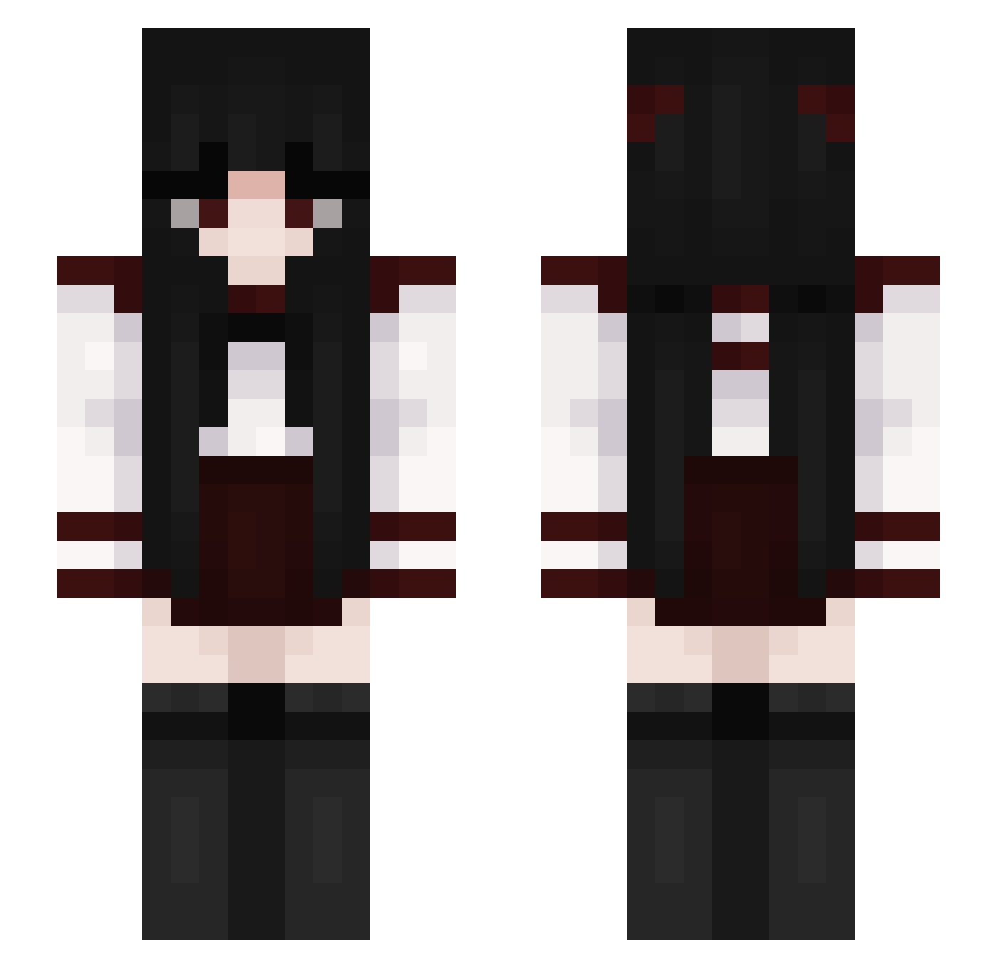 divineworld Minecraft skin, front and back view
