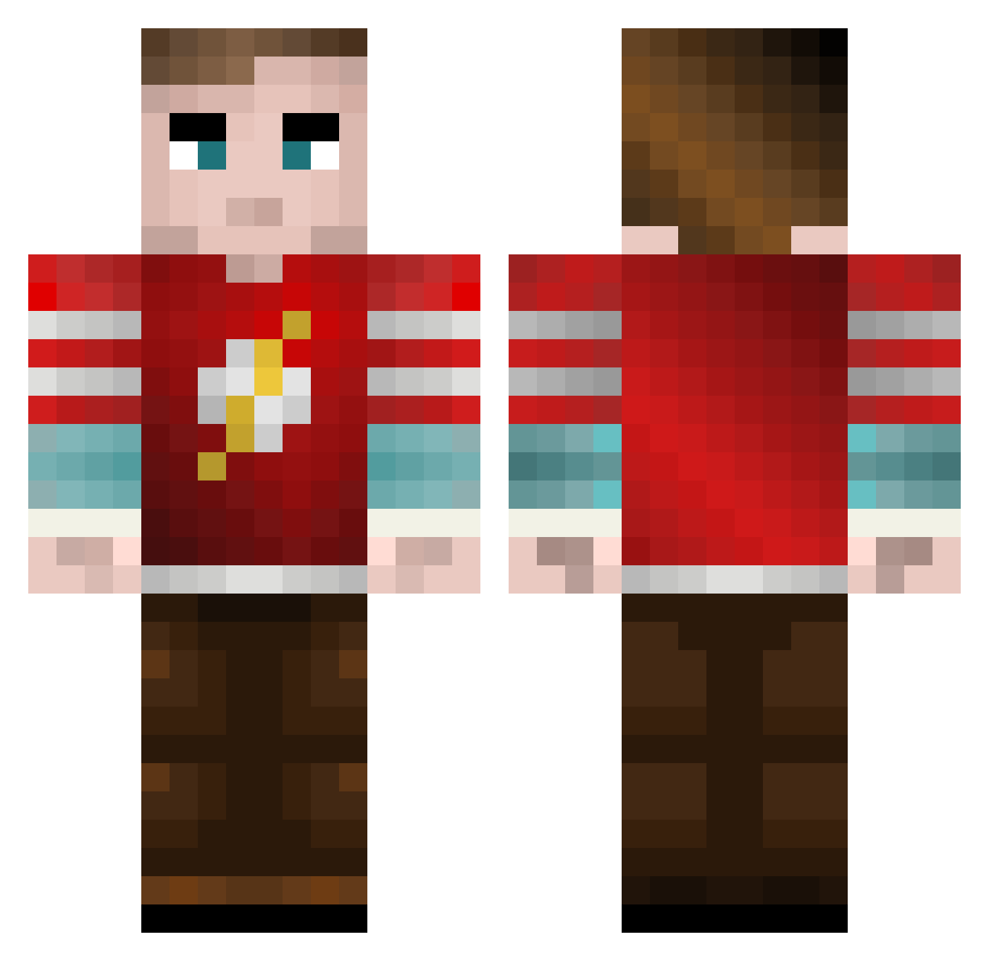 hazza5410 Minecraft skin, front and back view