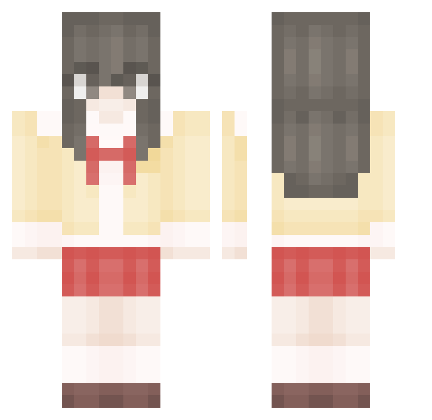 macefall Minecraft skin, front and back view