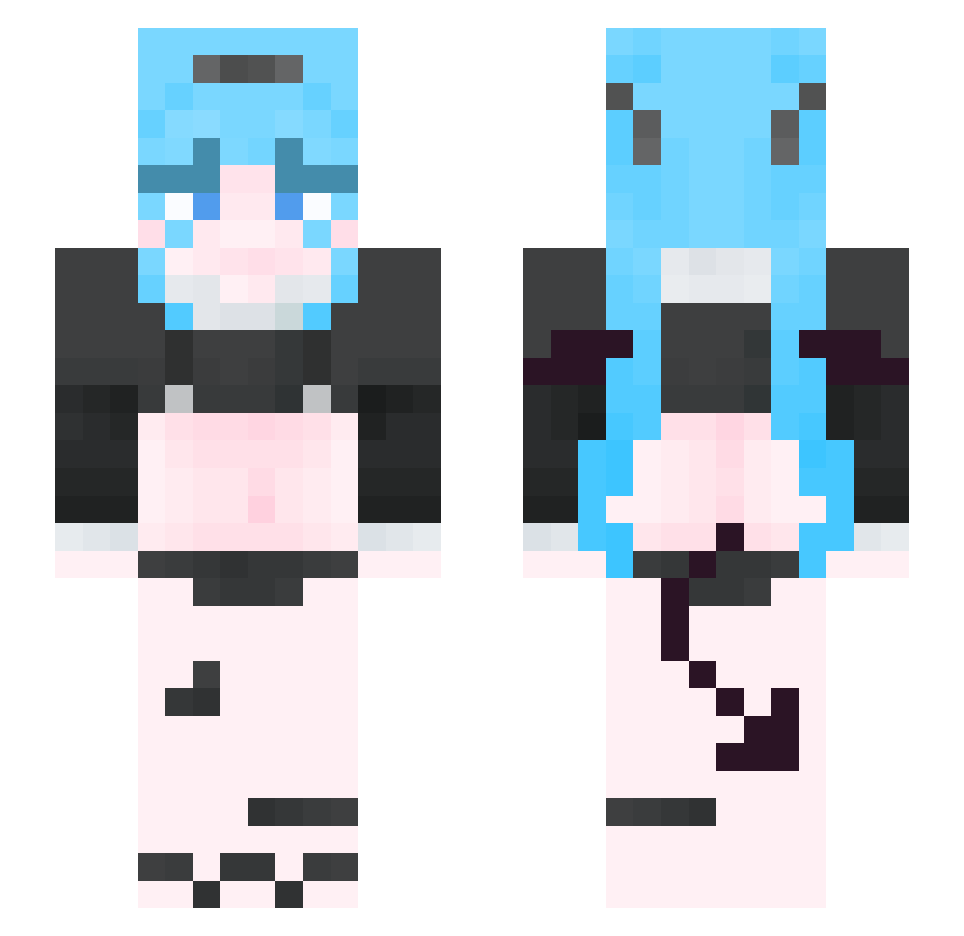 wsf0354 Minecraft skin, front and back view