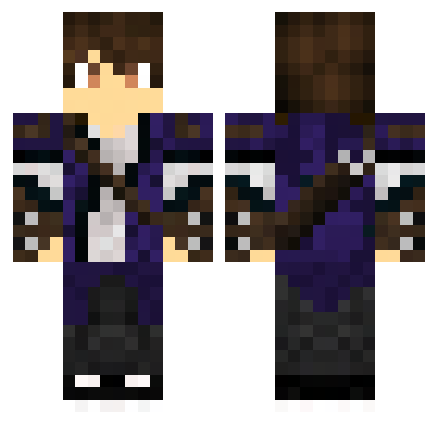 yCrunkz_ Minecraft skin, front and back view