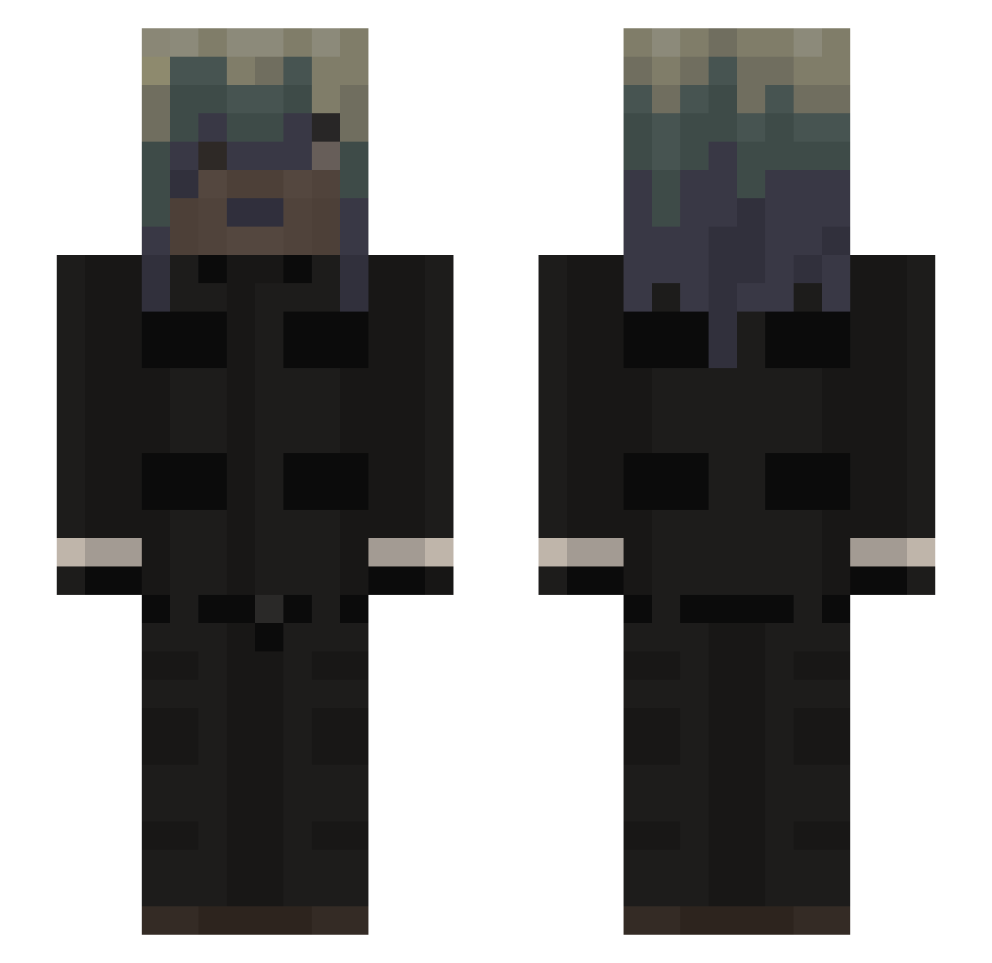 Crimazan Minecraft skin, front and back view