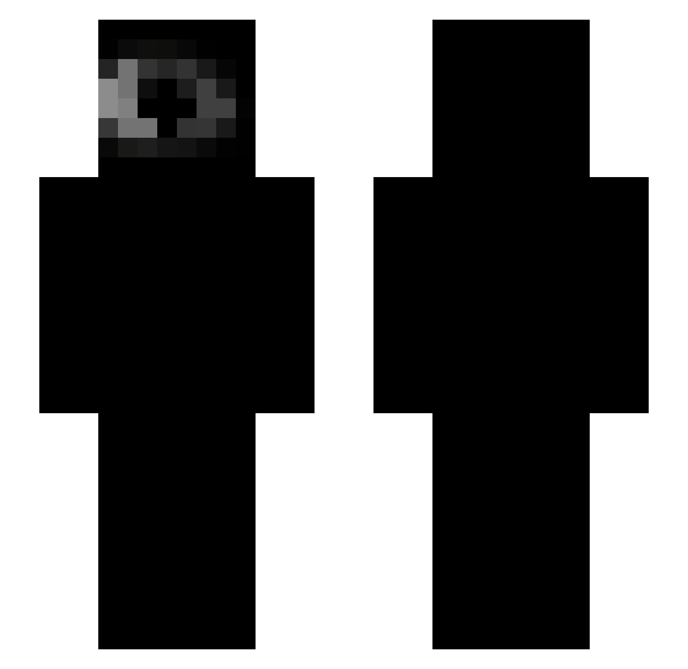Adenines Minecraft skin, front and back view