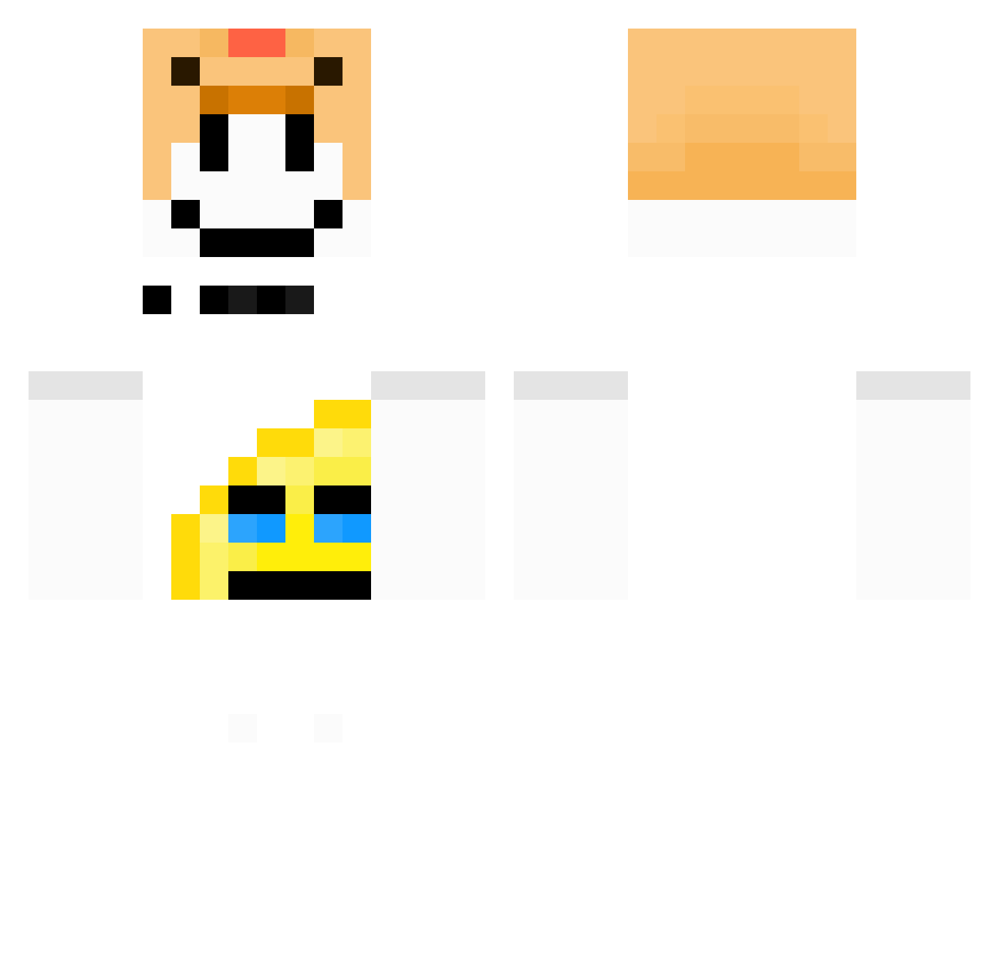 UKEden Minecraft skin, front and back view