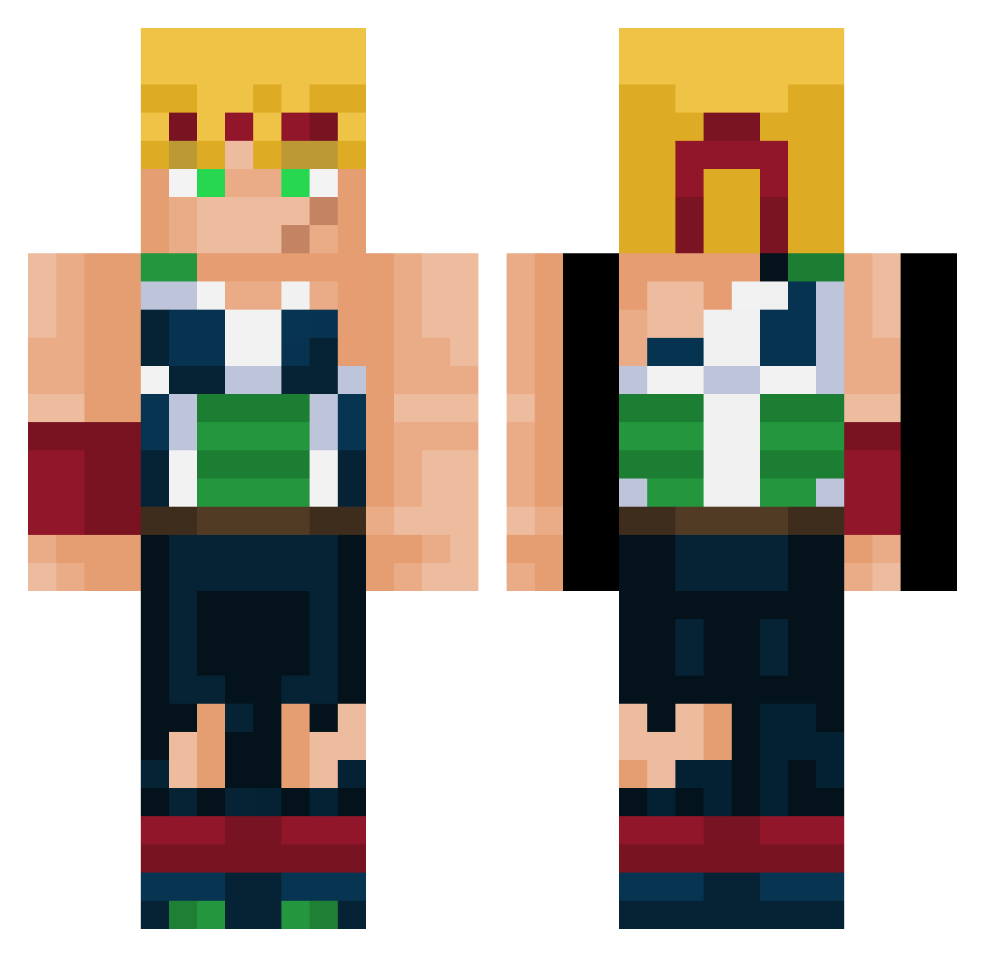 Wer_dna Minecraft skin, front and back view