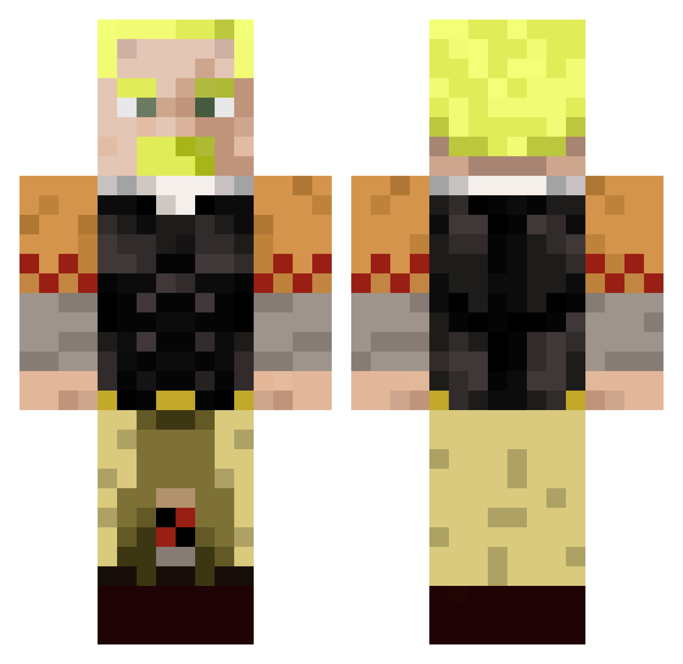LaithAa321 Minecraft skin, front and back view